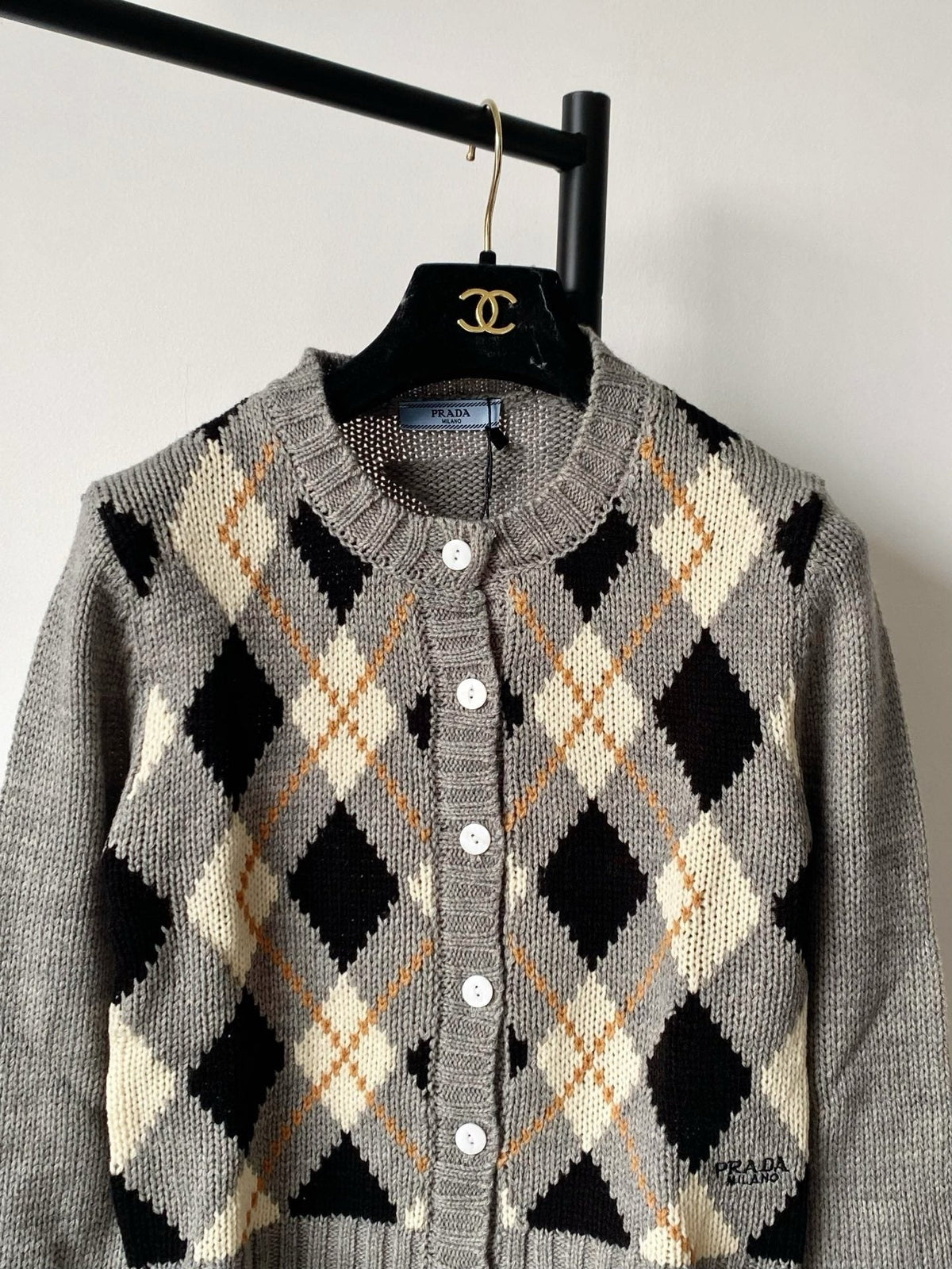 Prada 25 Cardigan Multicolor Wool 293871