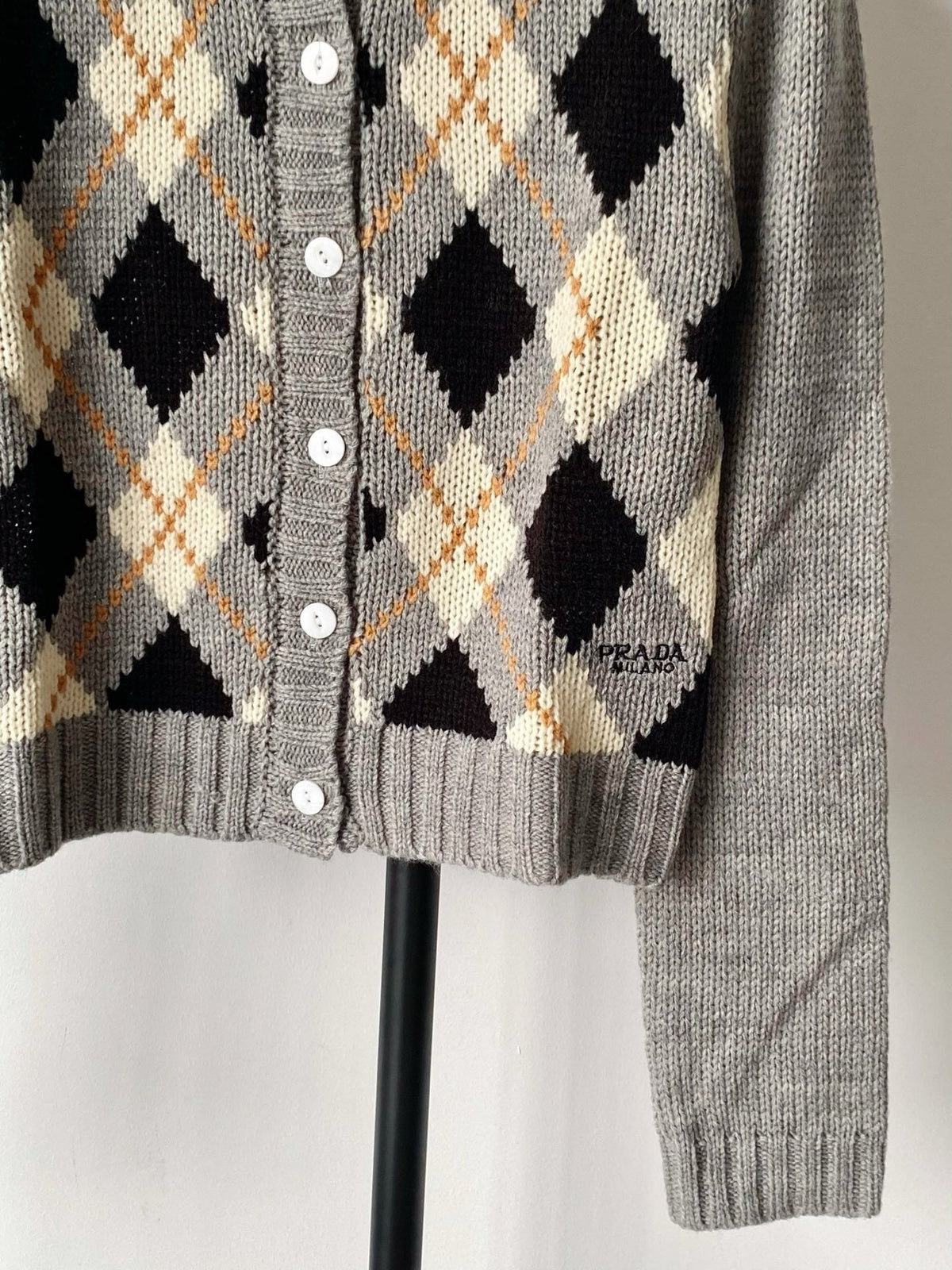 Prada 25 Cardigan Multicolor Wool 293871