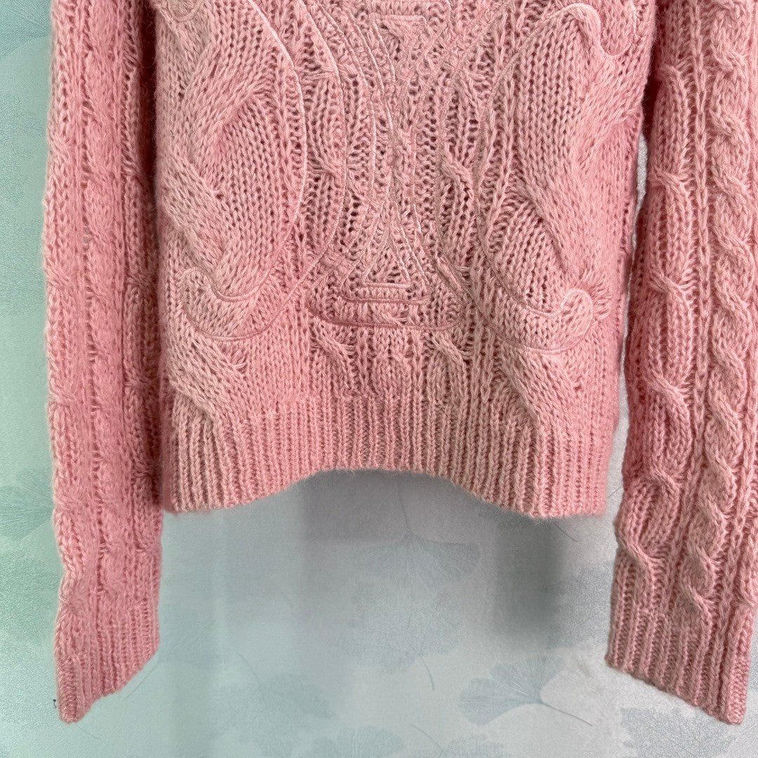 Celine 25 Sweater Pink Wool 293909
