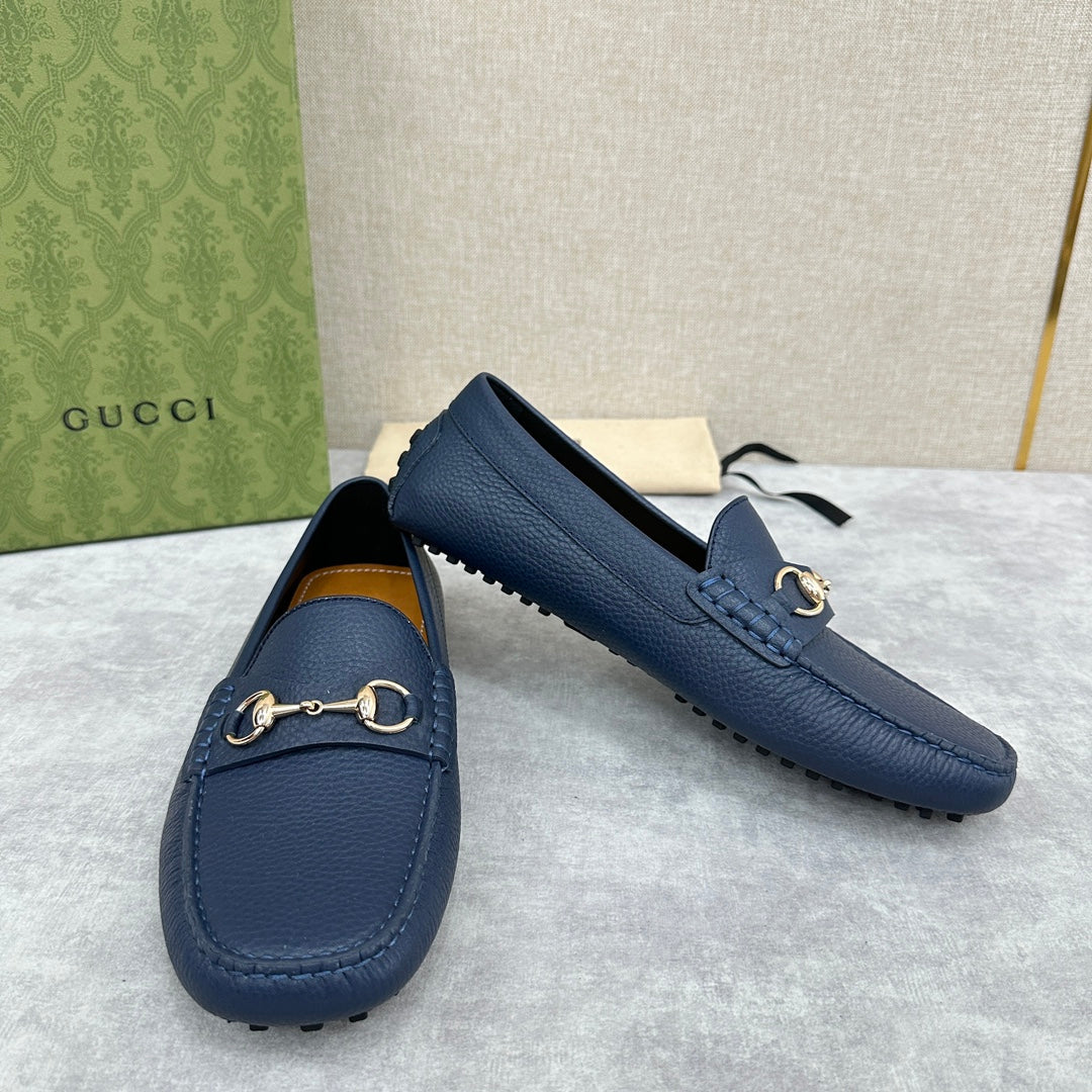 GG Men's Loafer Blue Cowhide 522539