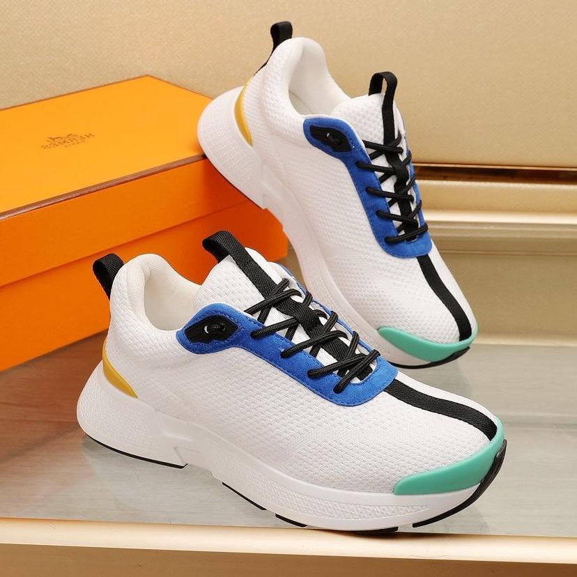 HM HUGO SNEAKER WHITE AND COBALT BREATHABLE FABRIC