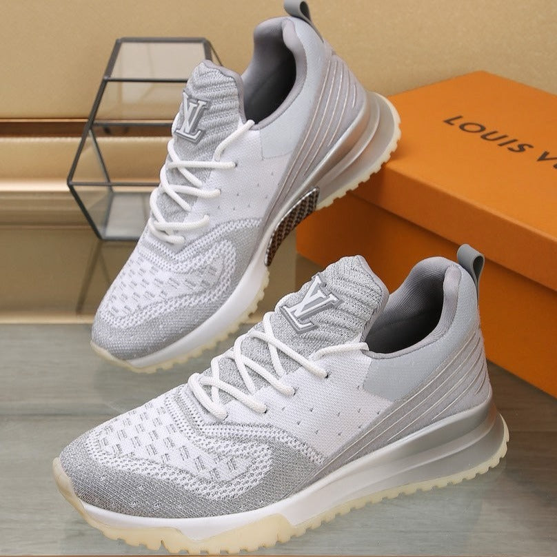 SNEAKERS IN GREY MIX SILVER MESH BREATHABLE AND RUBBER