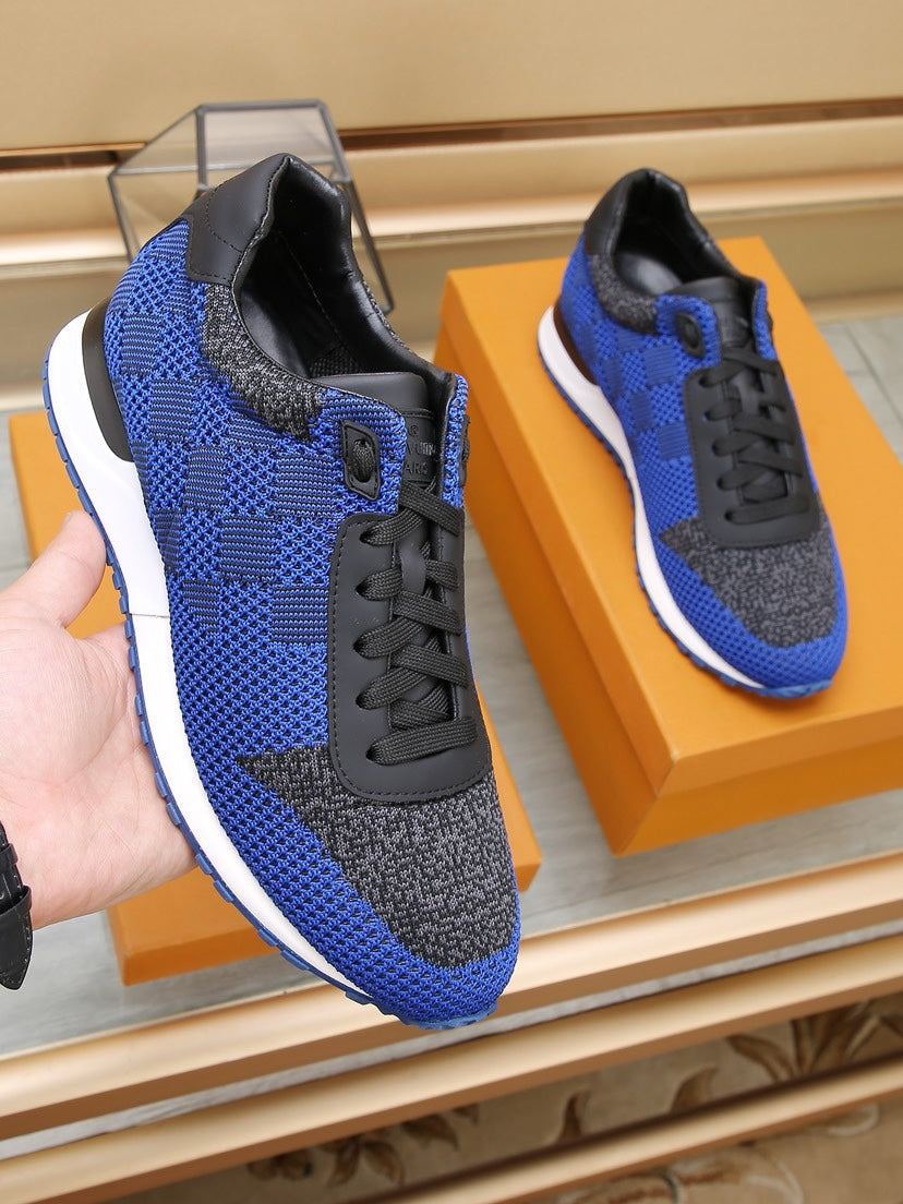 LV CLASSIC SNEAKER IN COBALT BLUE MIX BLACK DAMIER