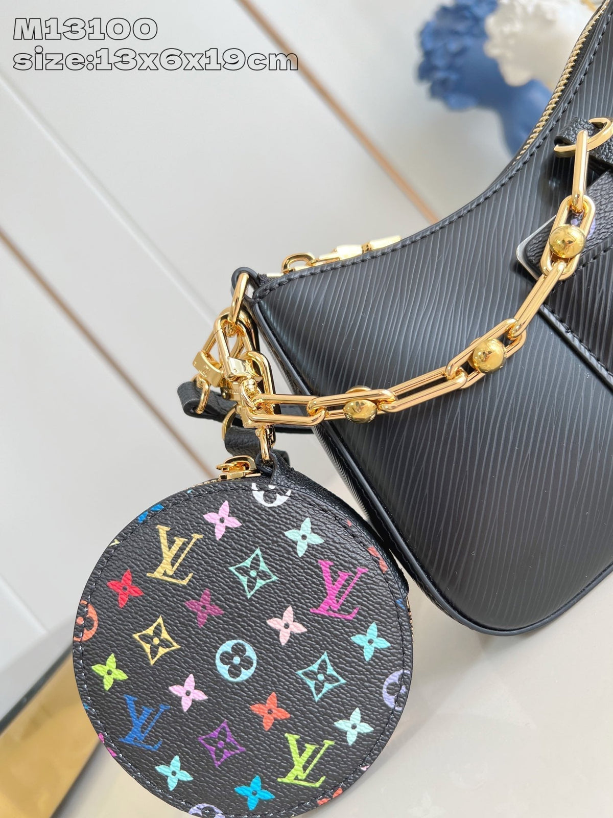 LV Marellini LV x TM Black Epi Cowhide 203652