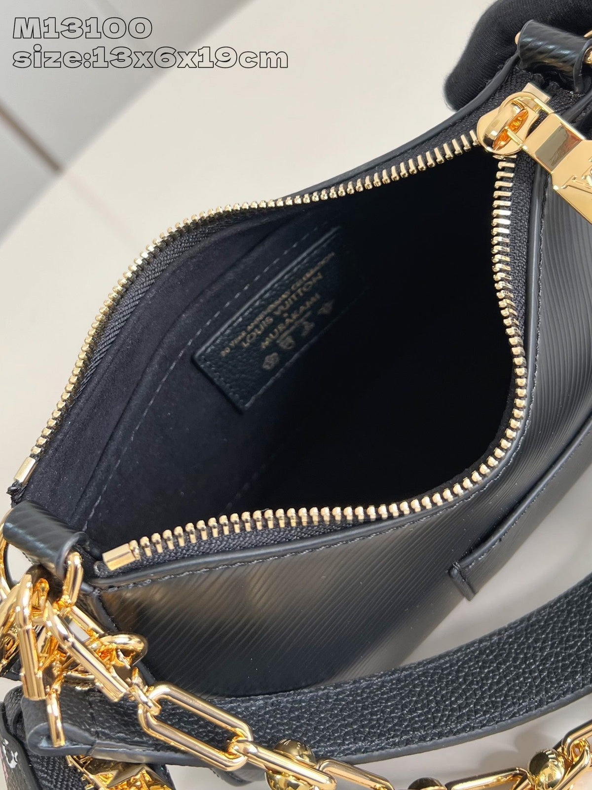 LV Marellini LV x TM Black Epi Cowhide 203652