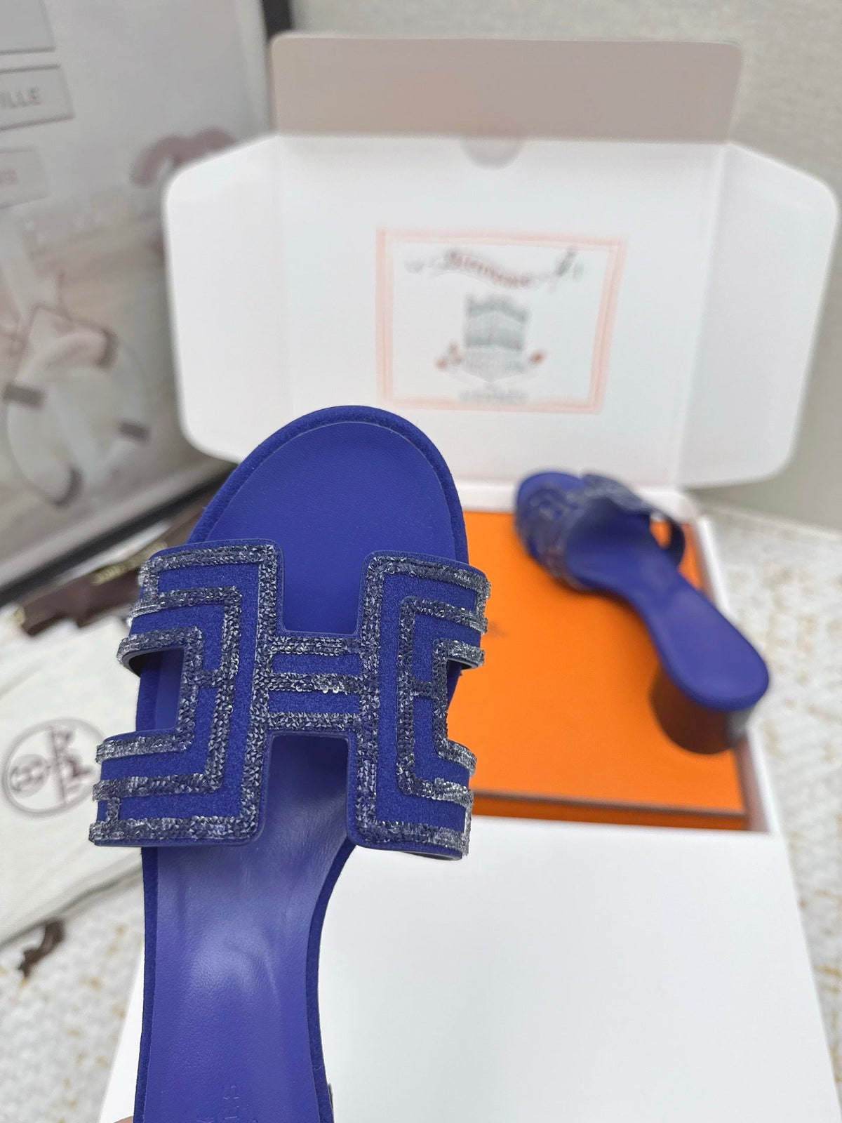 HM 26ss Oran Sandals 50 Cobalt Blue Cowhide 625228