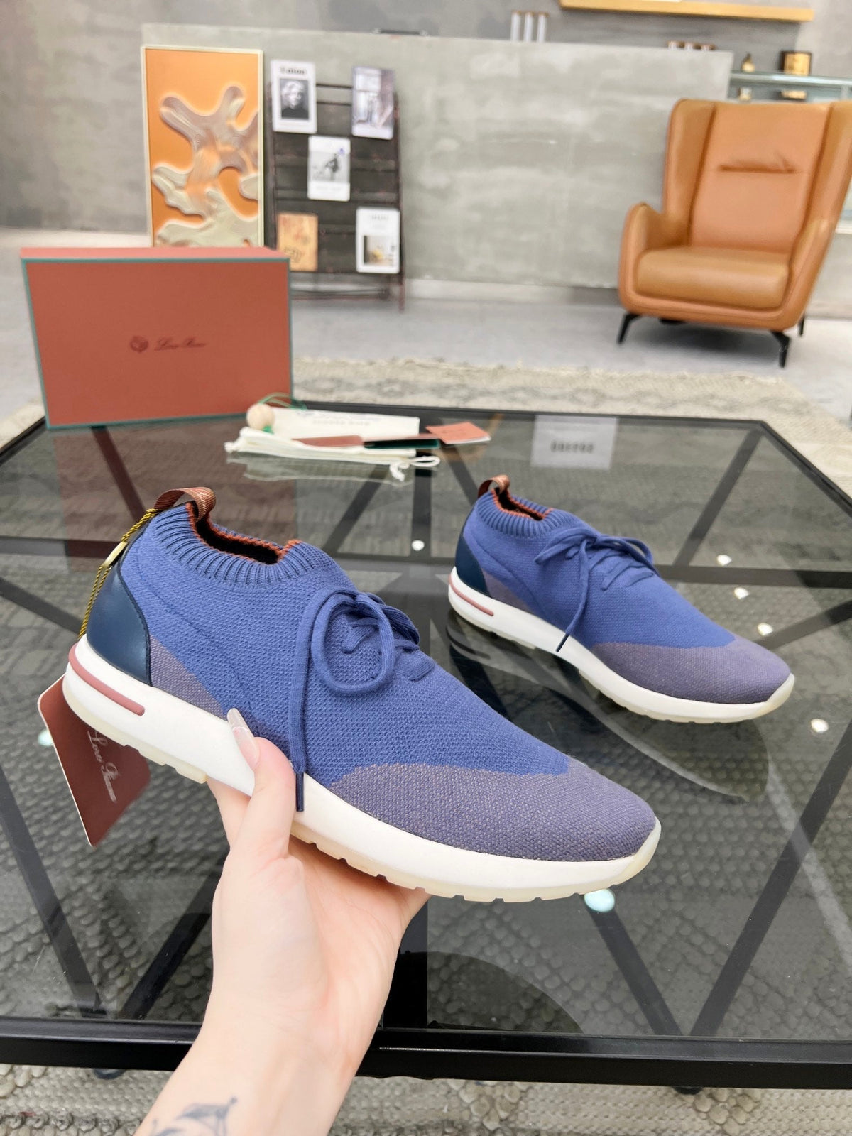 LP 360 LP FLEXY WALK SNEAKER BLUE AND GRAY WOOL