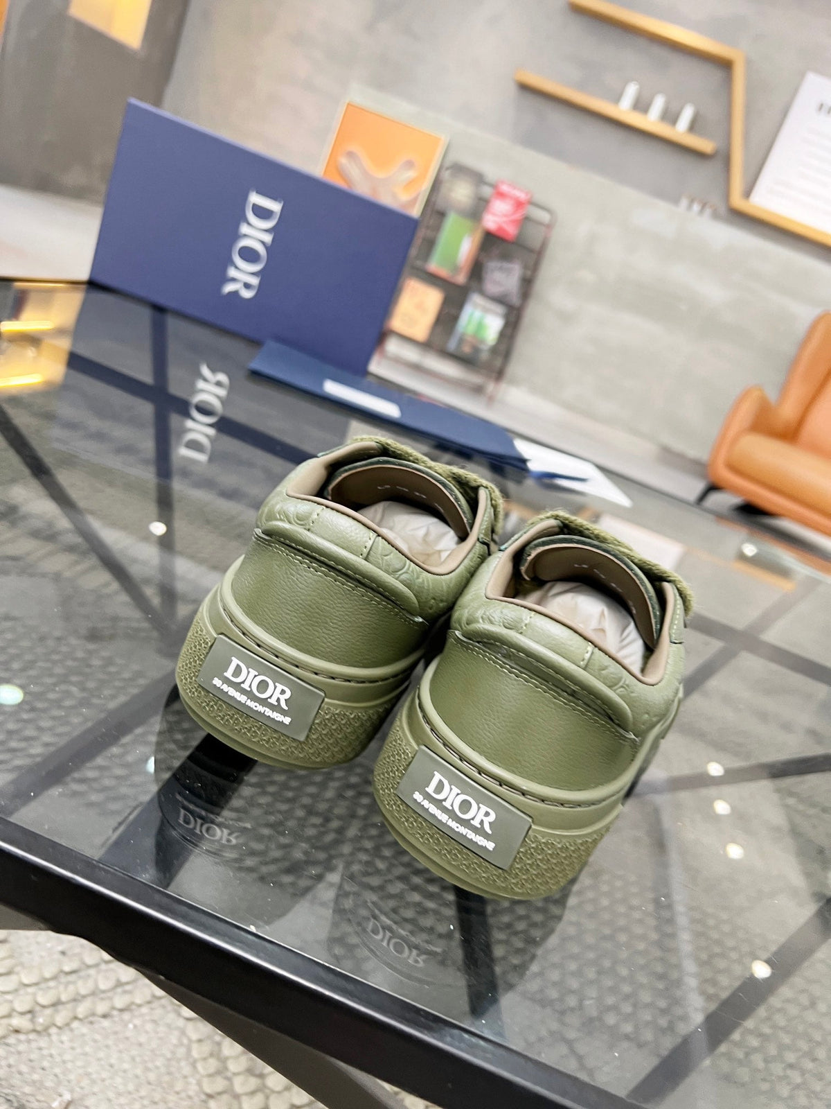 CD B33 SNEAKER PICKLE EMBOSSED CALFSKIN