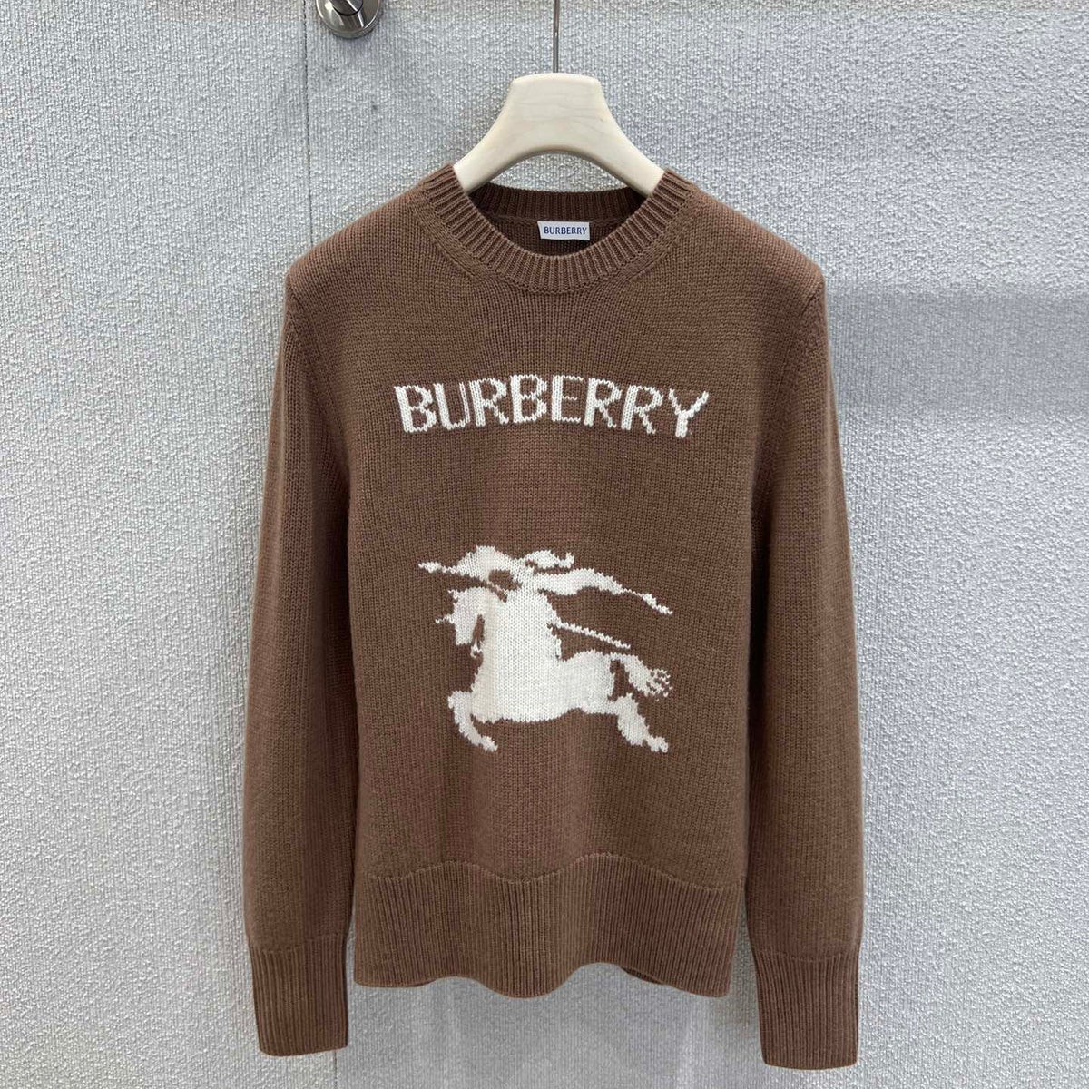 Burberry 25 Sweater Brown White Wool Cashmere