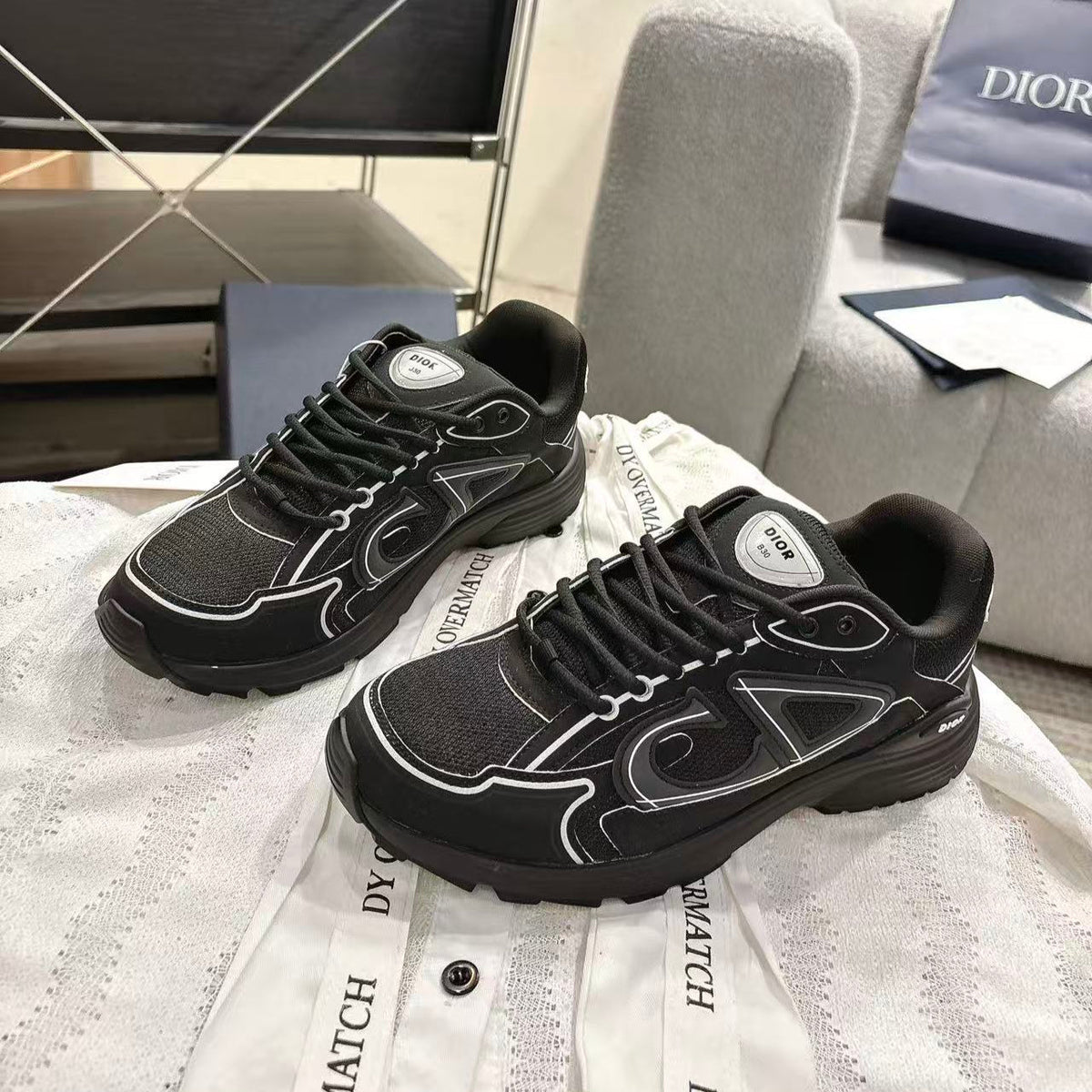 CD B30 Sneakers Black Technology Fabric 438325