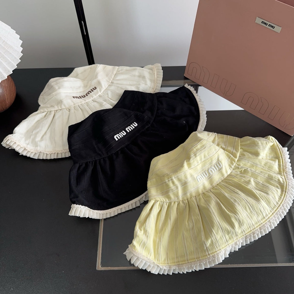 Miumiu Lace Hat Cotton 343600
