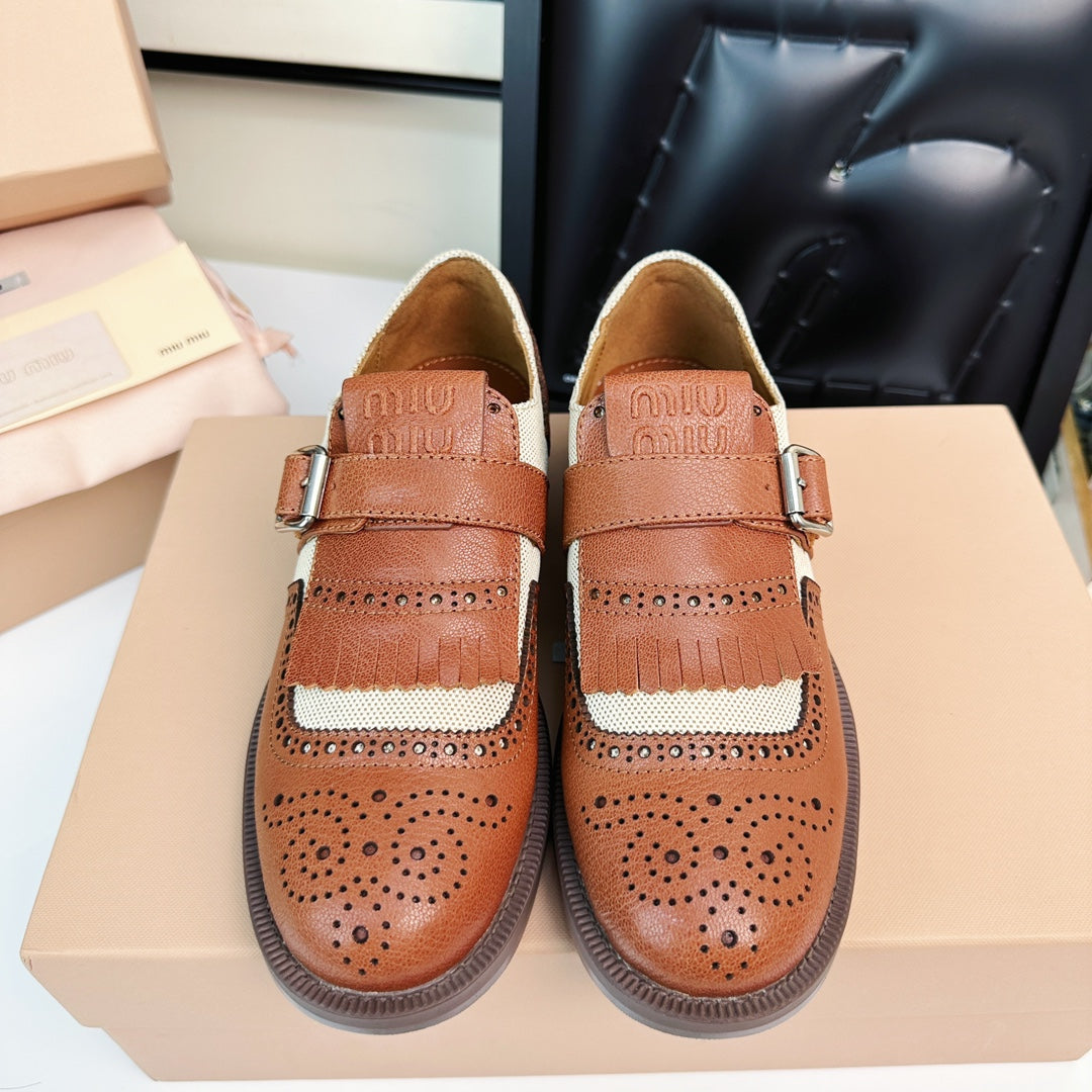 Church's X Miu Loafers Brown Orange Calfskin