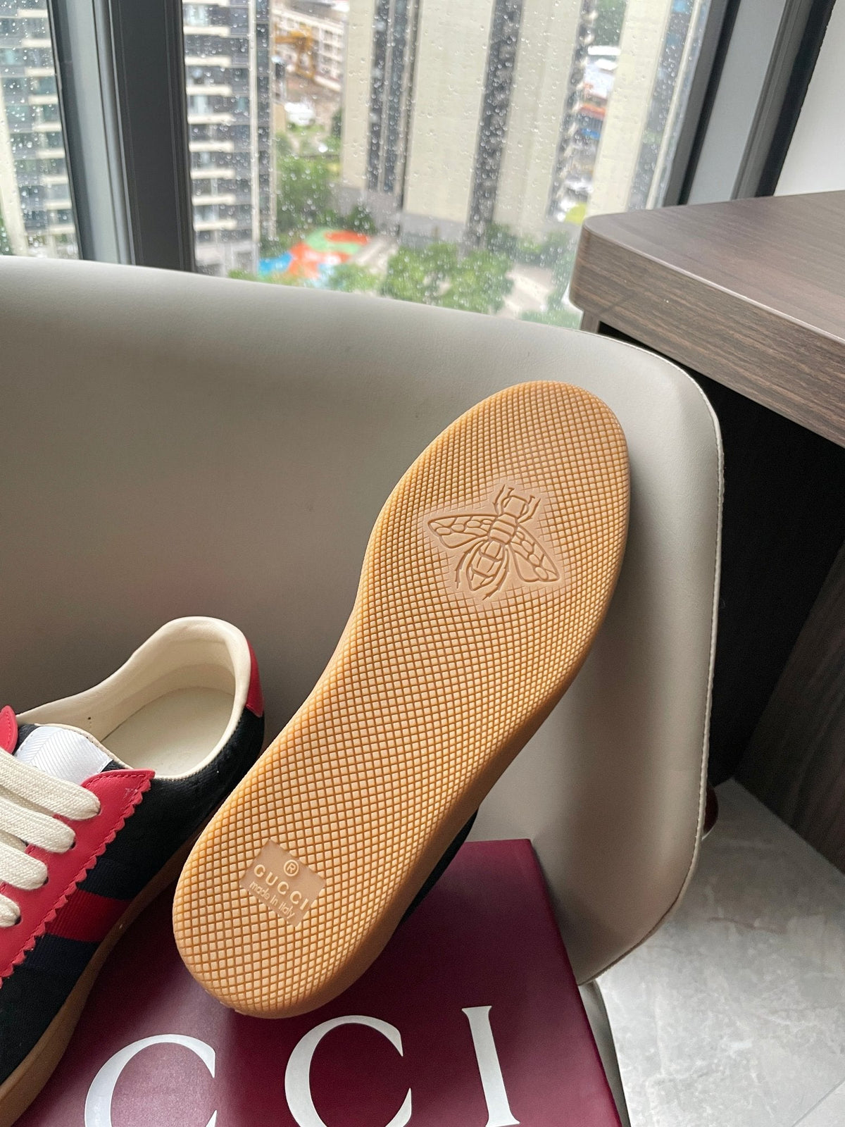 GG 26 Sneaker Black Pink Canvas Suede 632801