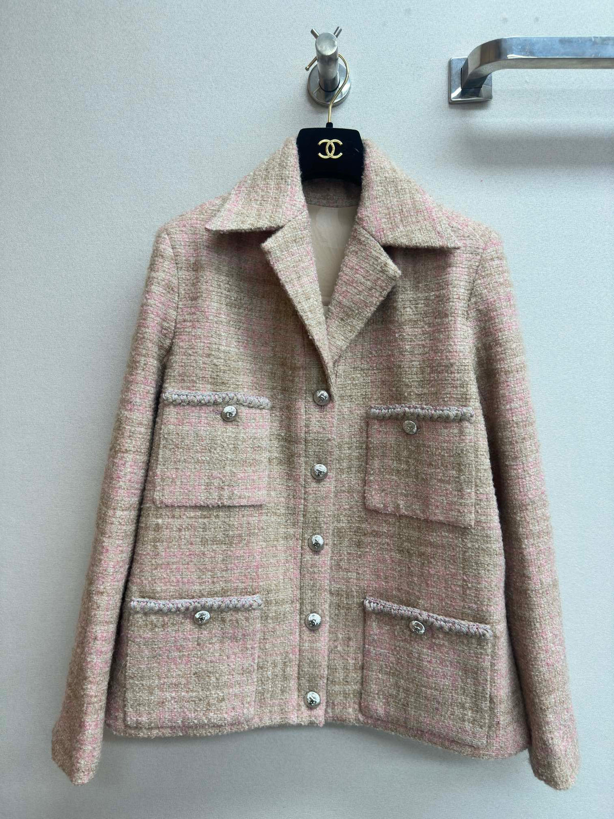 CC Tweed Jacket Pink Laine Wool Alpaga 251960