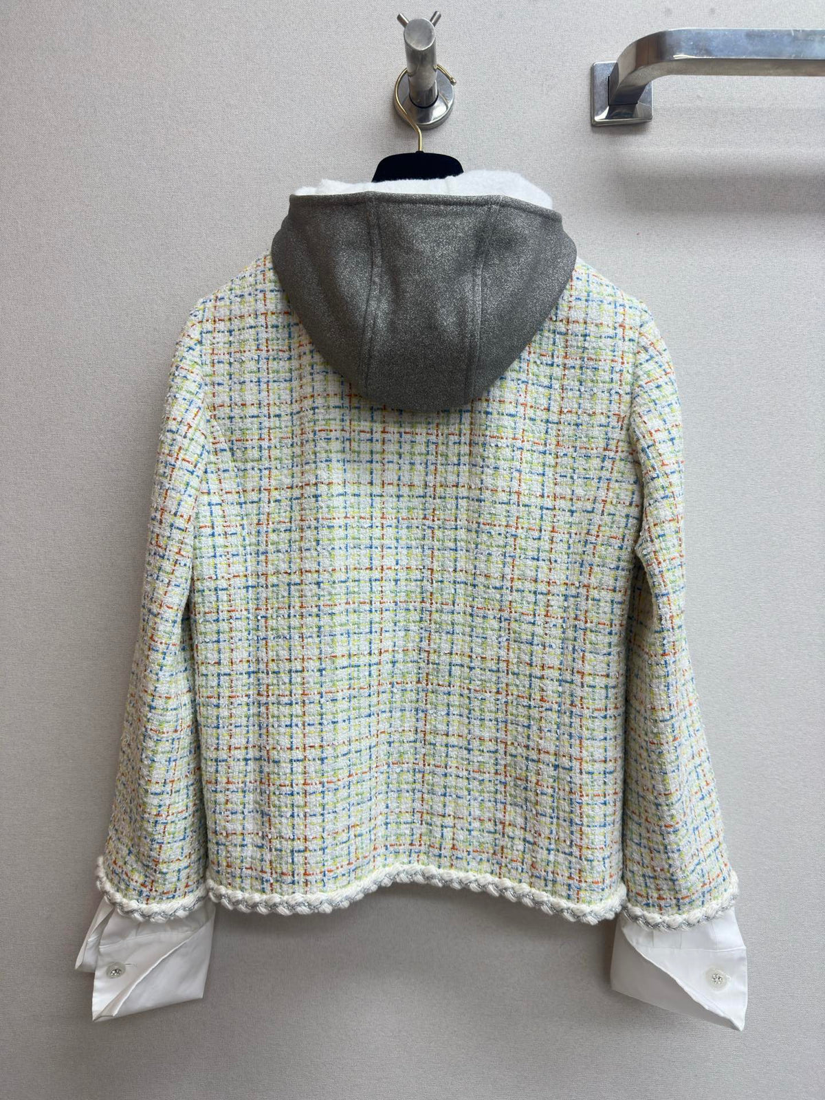 CC 25 Tweed Hooded Jacket Multicolor Cotton Wool 251972