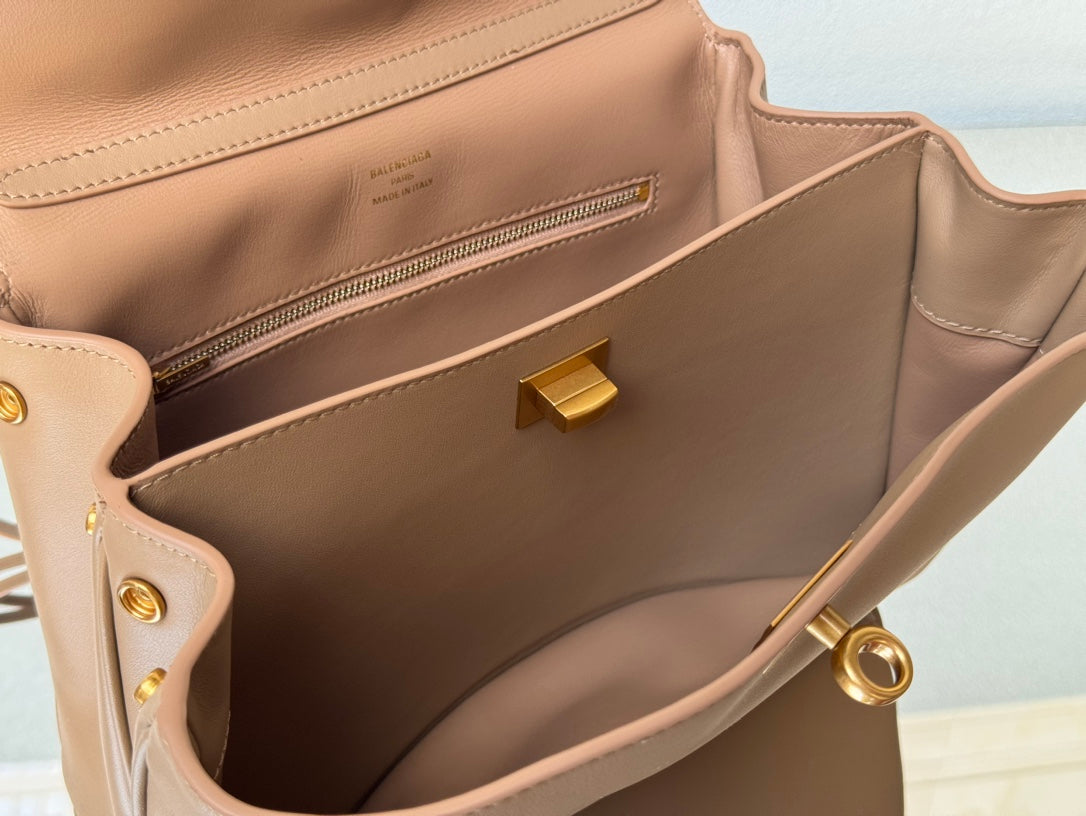 Balenciaga 2025 Rodeo Bag 40cm Milk Tea Smooth Calfskin