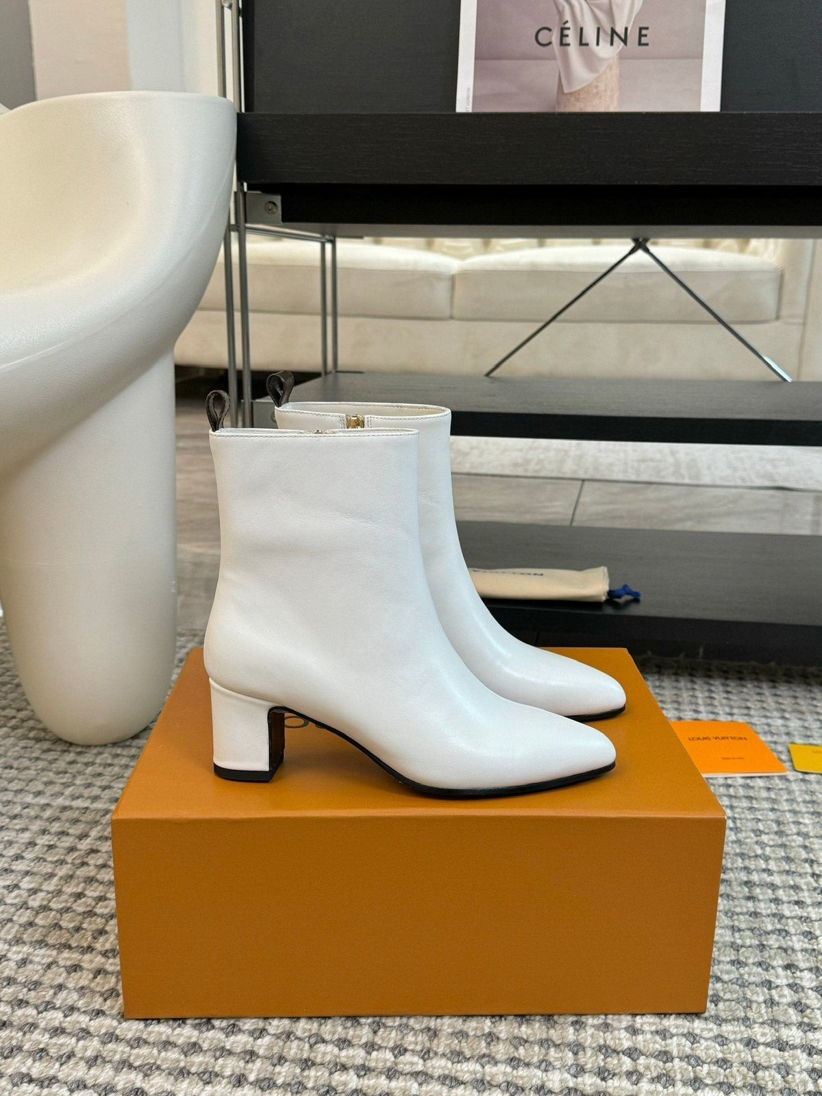 LV Ankle Boots 60mm White Cowhide