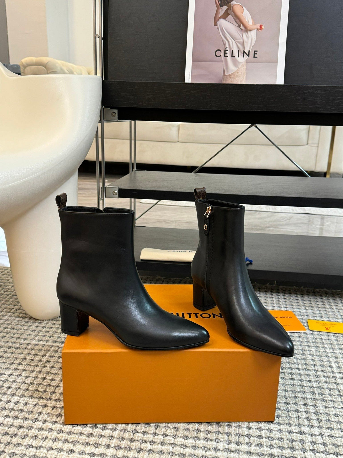 LV Ankle Boots 60mm Black Cowhide