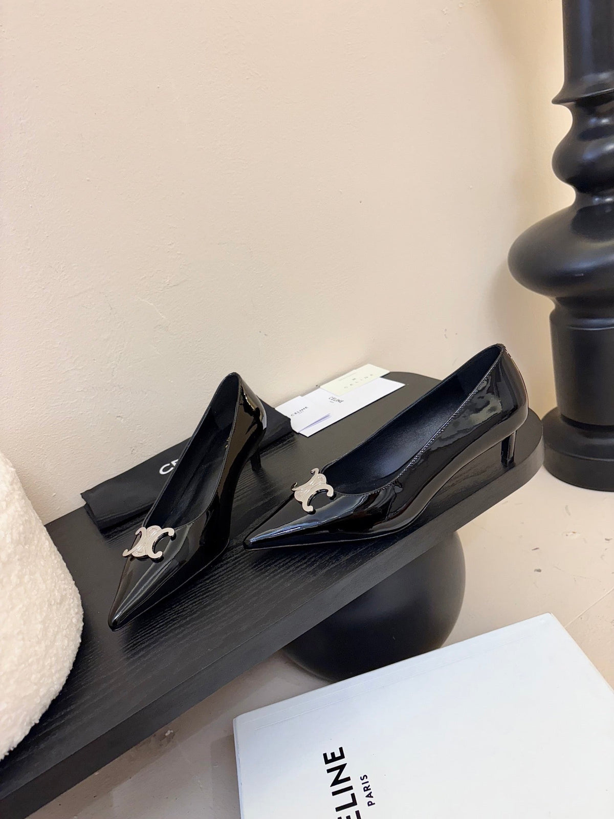 CELINE Pump Black Patent Calfskin 235701