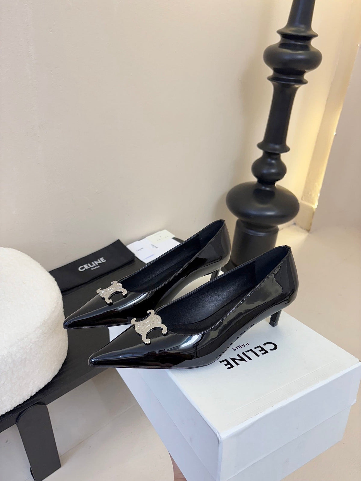 CELINE Pump Black Patent Calfskin 235701