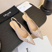 CELINE Alma Triomphe Slingback Nude Patent Calfskin 235703
