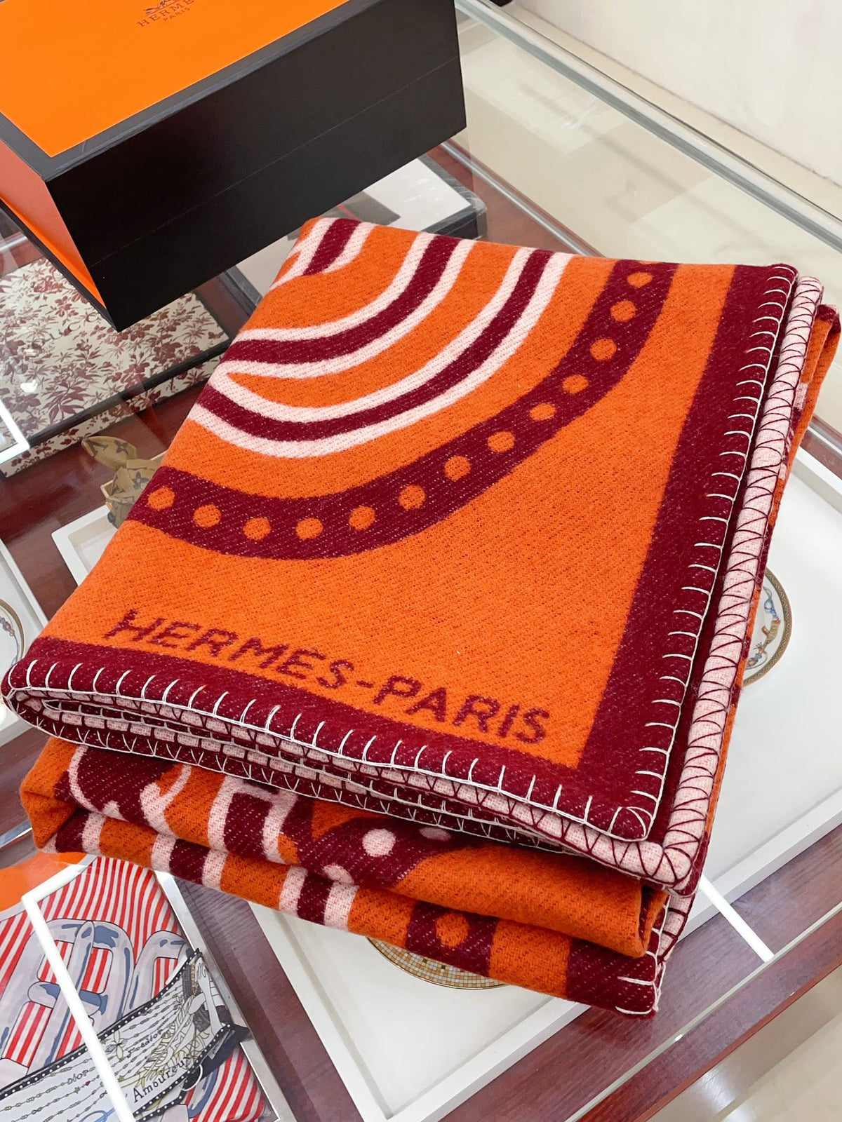 Grand Tralala Blanket Potiron Wool Cashmere