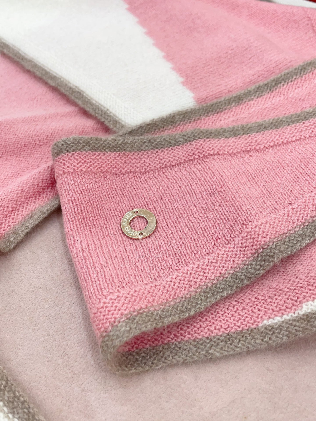 LP Yodo Scarf 150 CM In White Mix Pink Cashmere  130488