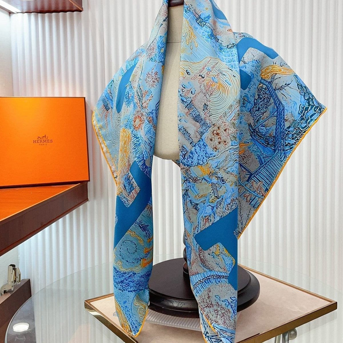Eleftheria Scarf 90 CM In Colorful Silk Twill 193832