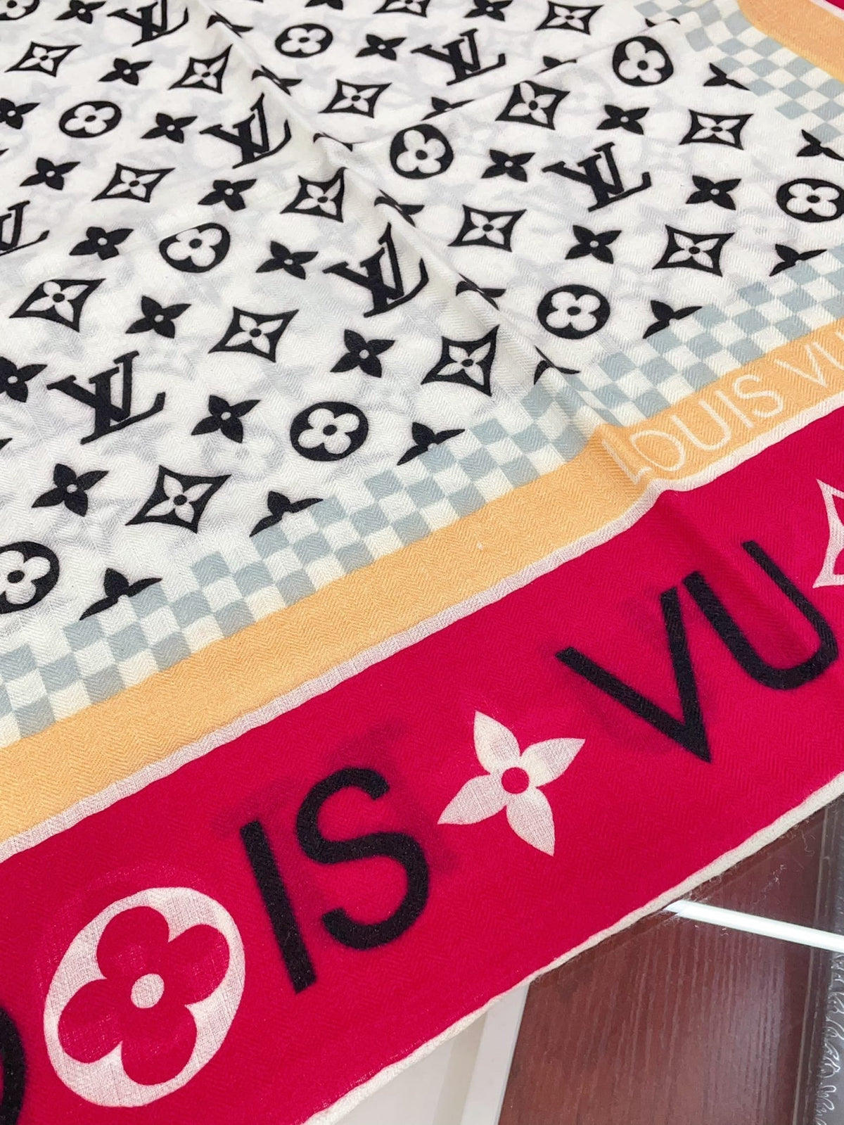 MONOGRAM INFINITY 135 CM SQUARE SILK SCARF COLORFUL 398265