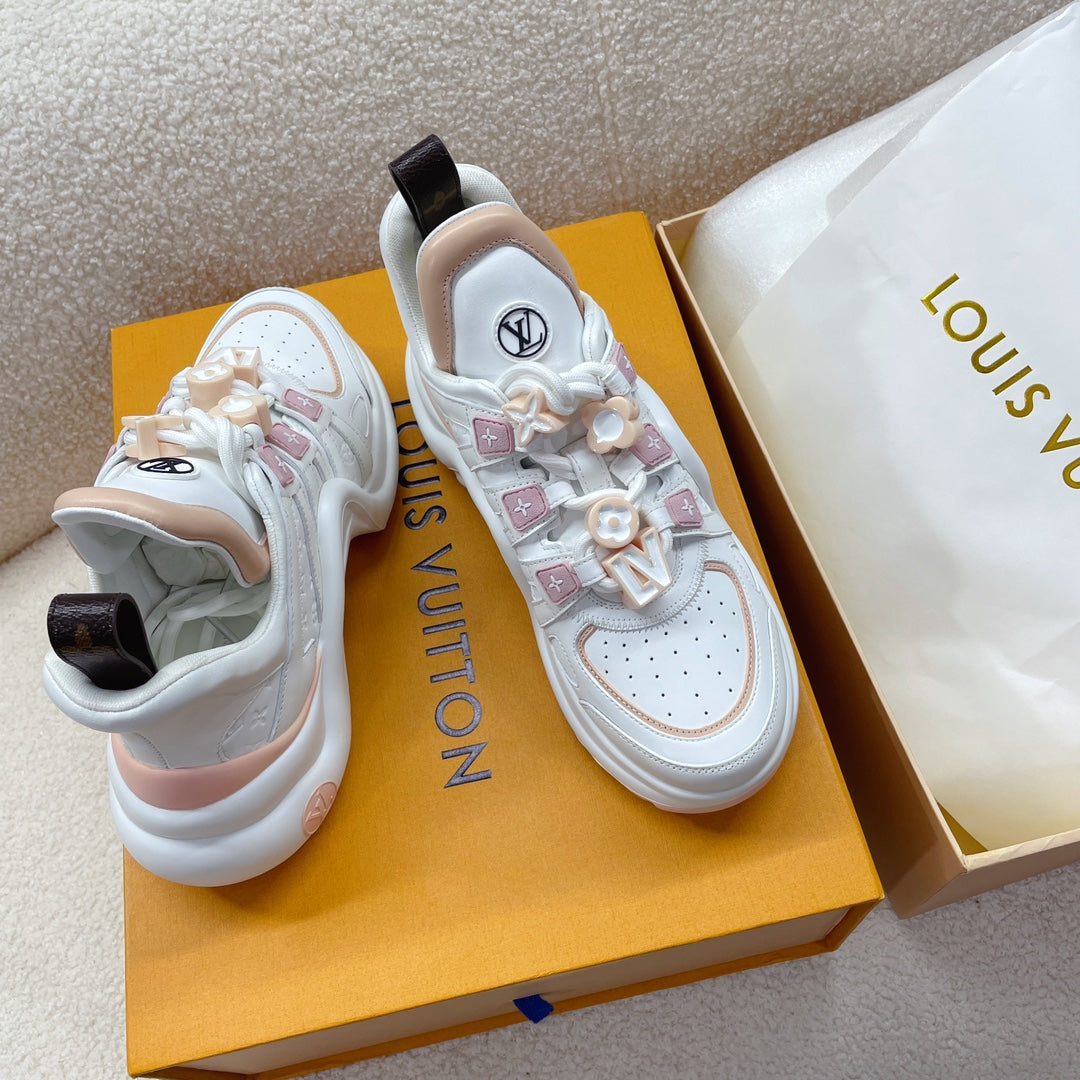 LV Archlight Sneaker Beige Pink Cowhide