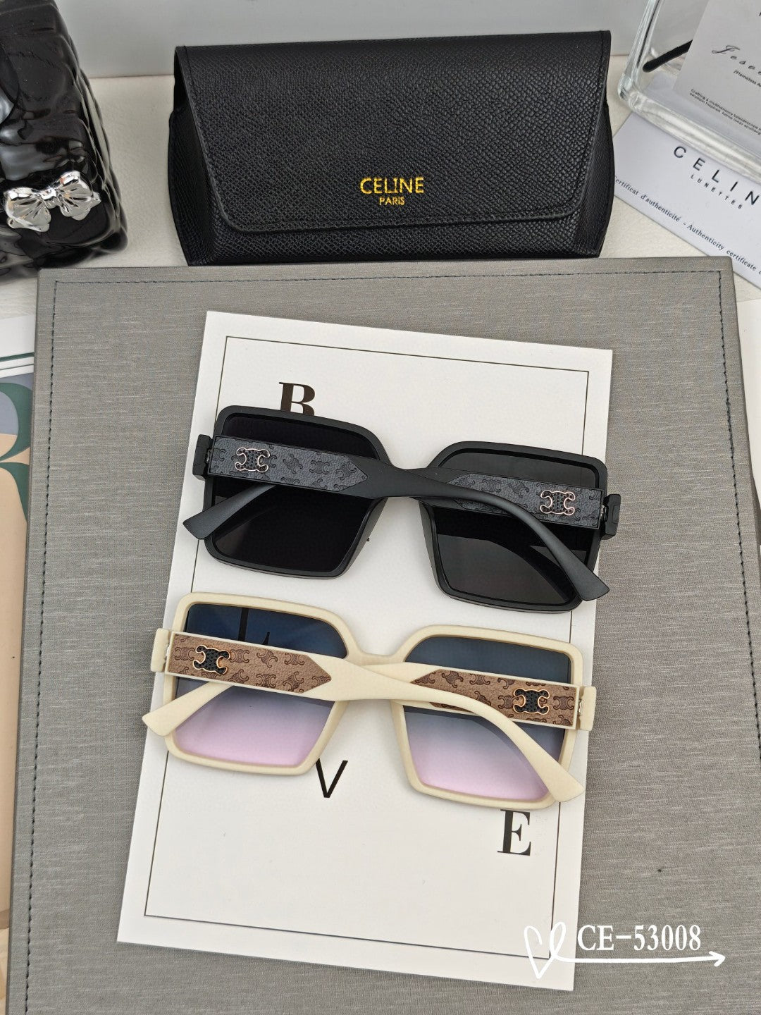 TRIOMPHE SQUARE SUNGLASSES 53008 IN ACETATE