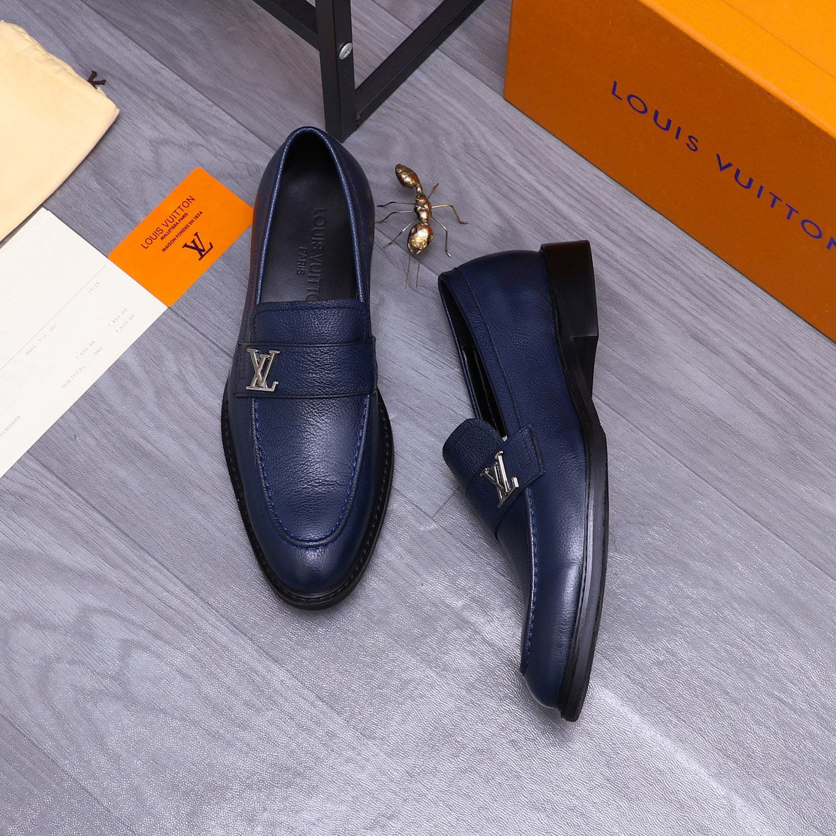 LV SAINT GERMAIN LOAFER BERRY BLUE GRAIN CALFSKIN