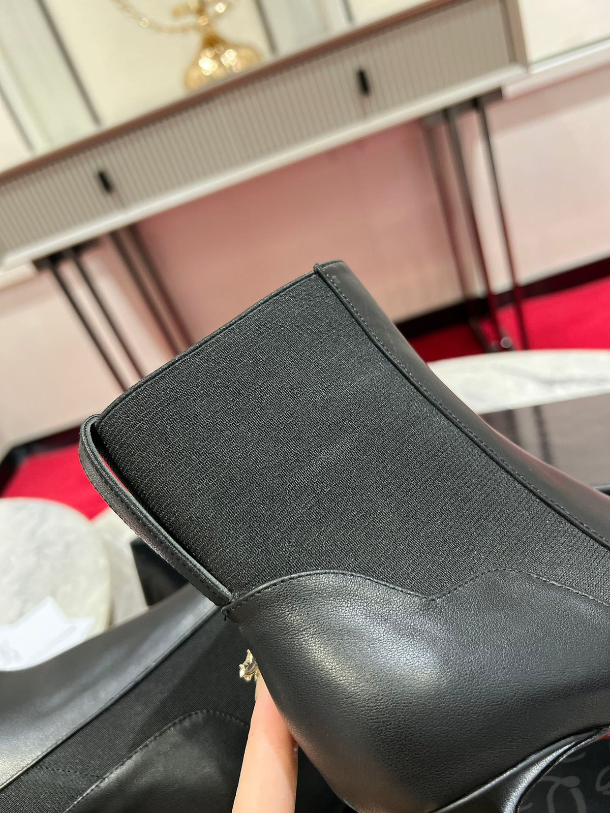 CL Chelsea Chick Ankle Boots 100mm Leather Black