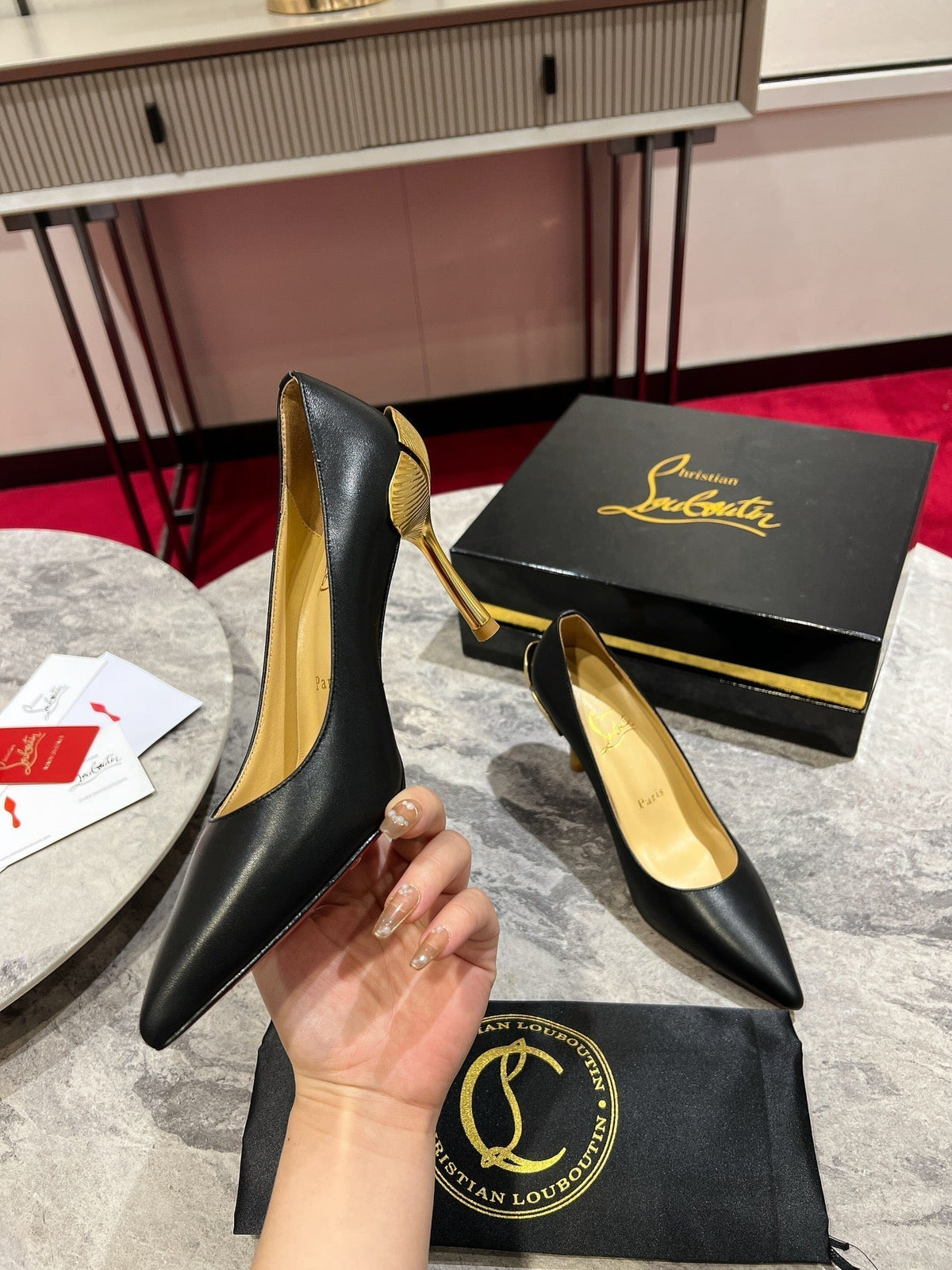 CL Ginko Pump 85mm Pumps Nappa Leather Black