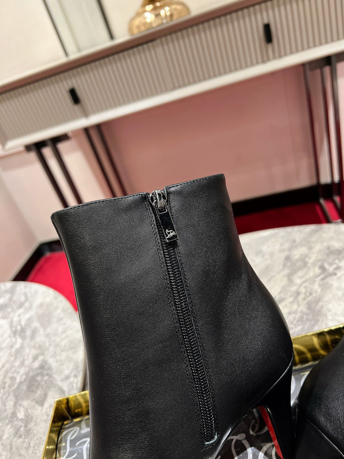 CL Vibella Booty 85Mm Low Boots Calf Leather Black