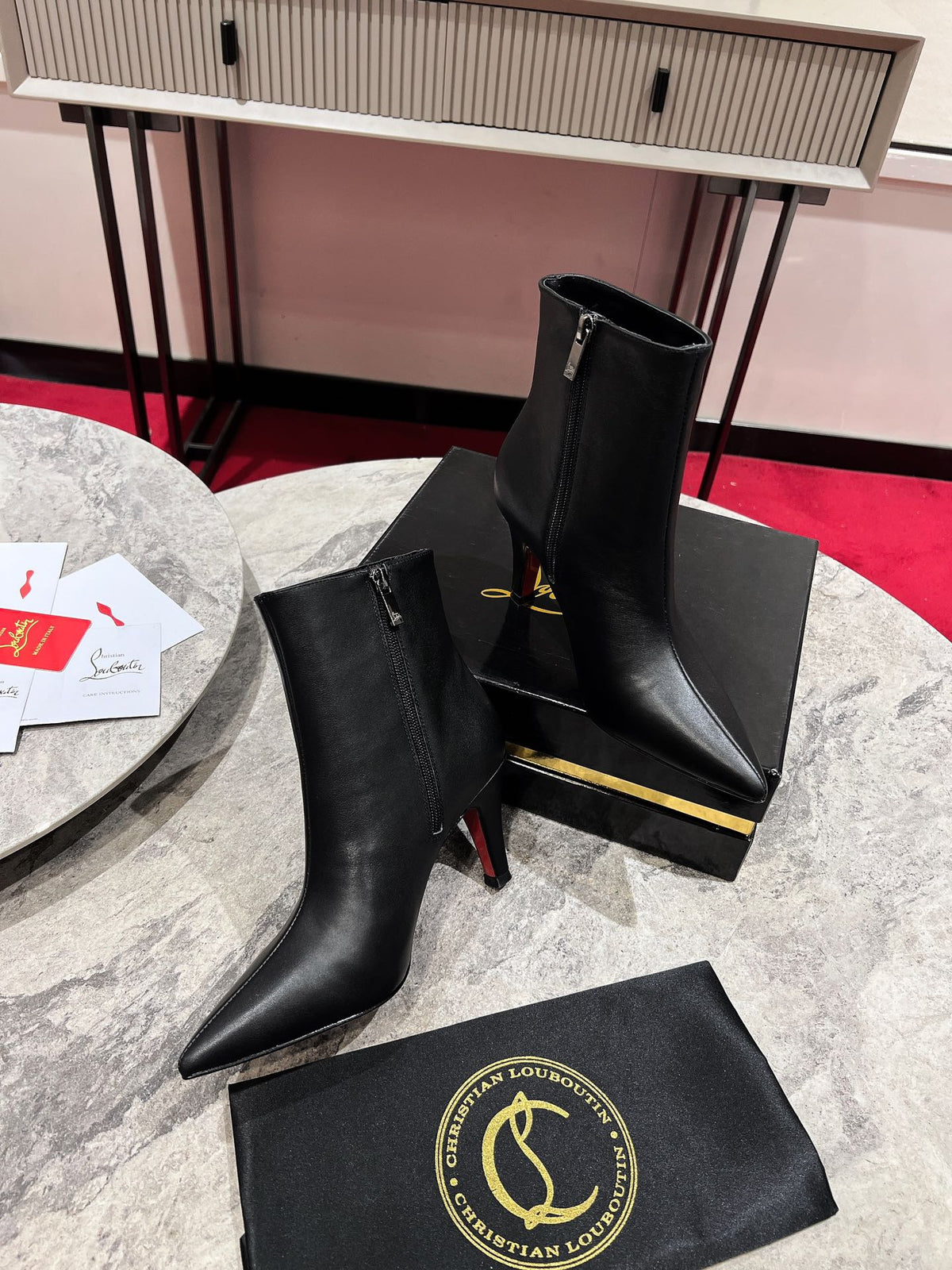 CL Vibella Booty 85Mm Low Boots Calf Leather Black