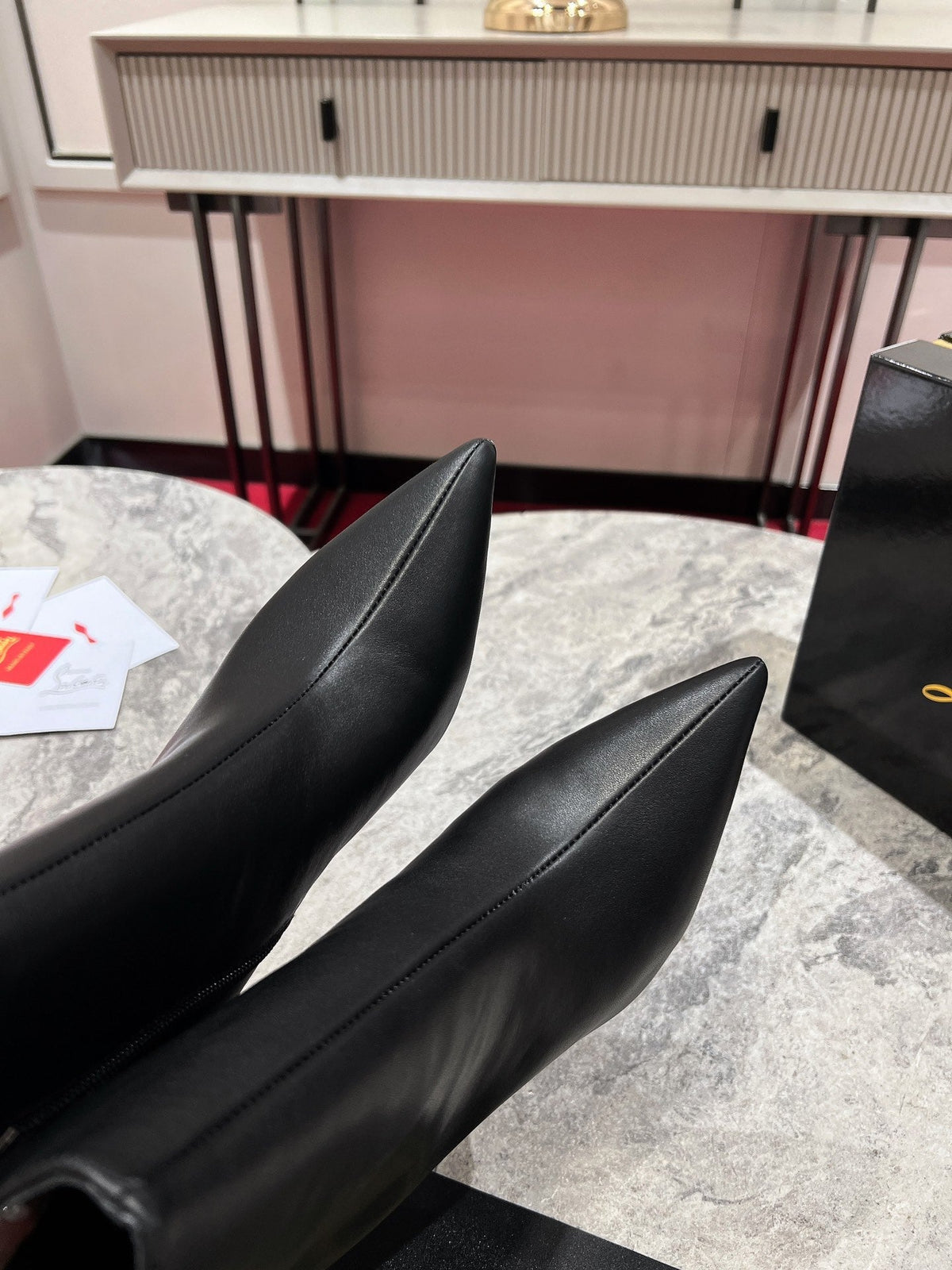 CL Vibella Booty 85Mm Low Boots Calf Leather Black