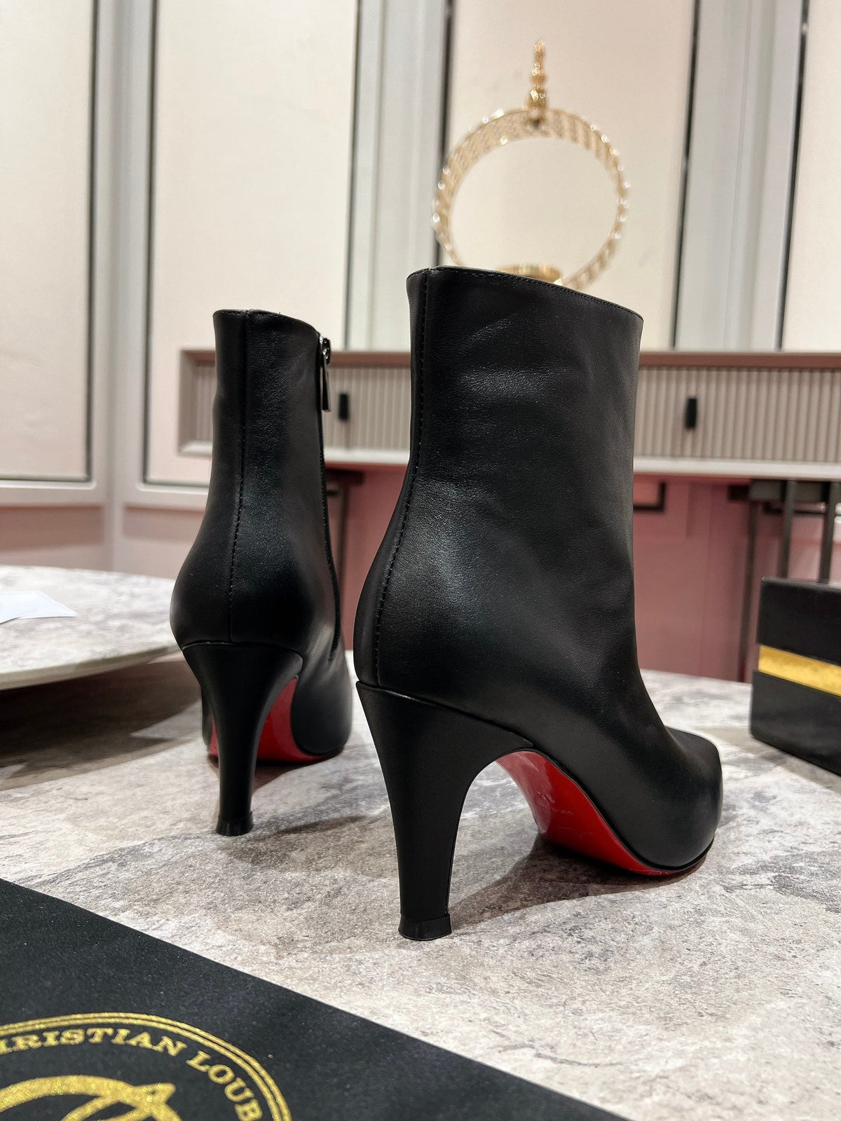 CL Vibella Booty 85Mm Low Boots Calf Leather Black