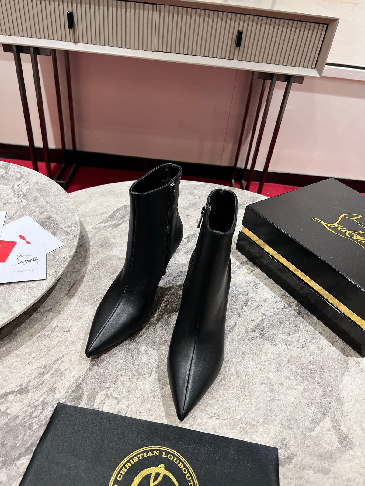CL Vibella Booty 85Mm Low Boots Calf Leather Black