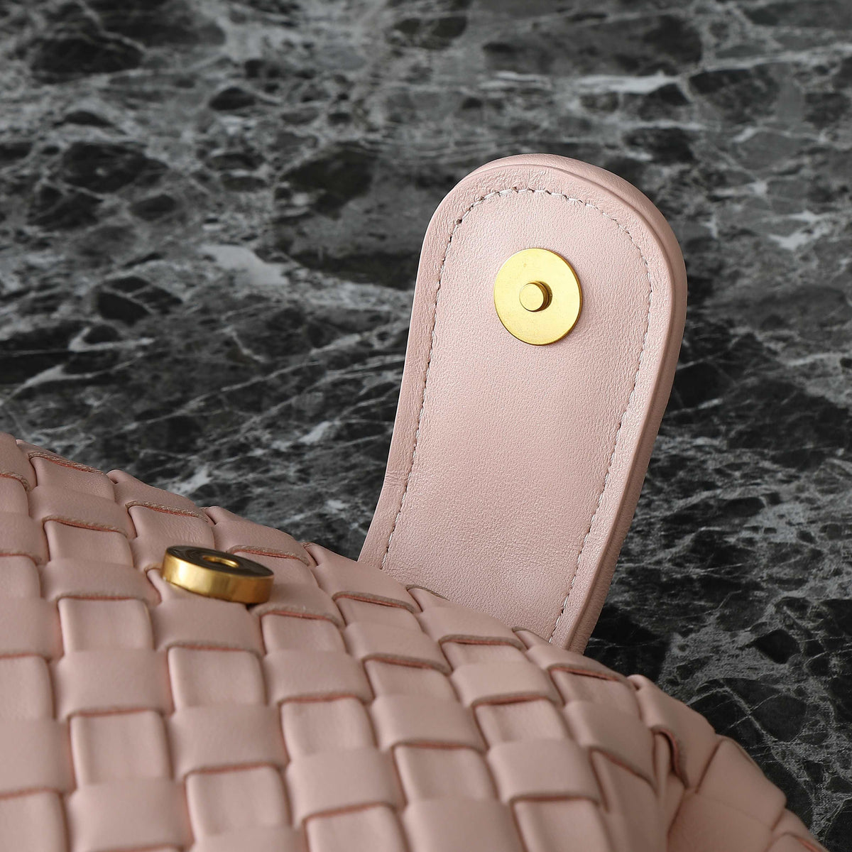 BV Pink 31.5cm Intrecciato Leather Clutch 242998