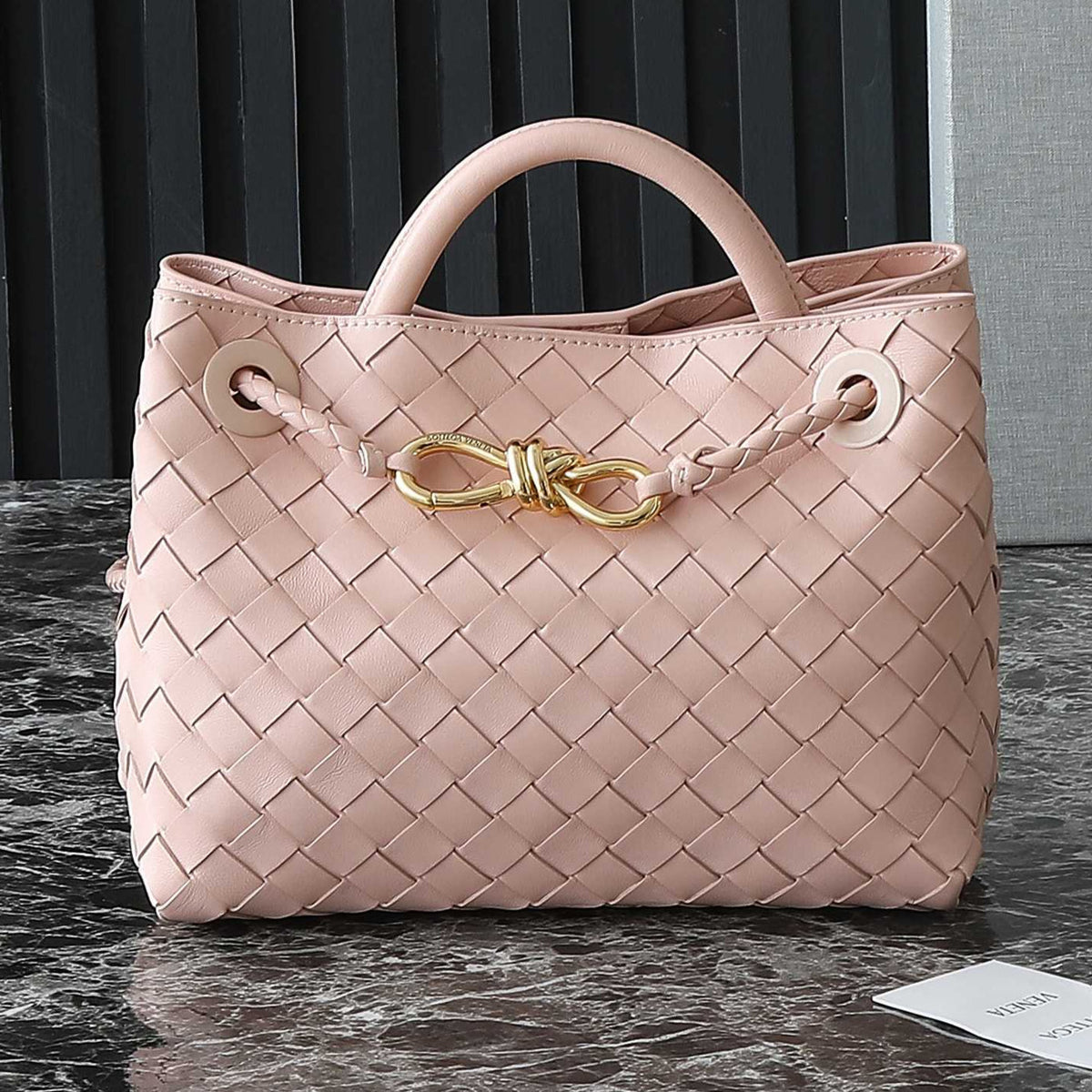 BV Andiamo 25cm Bag Pink Lambskin 242903