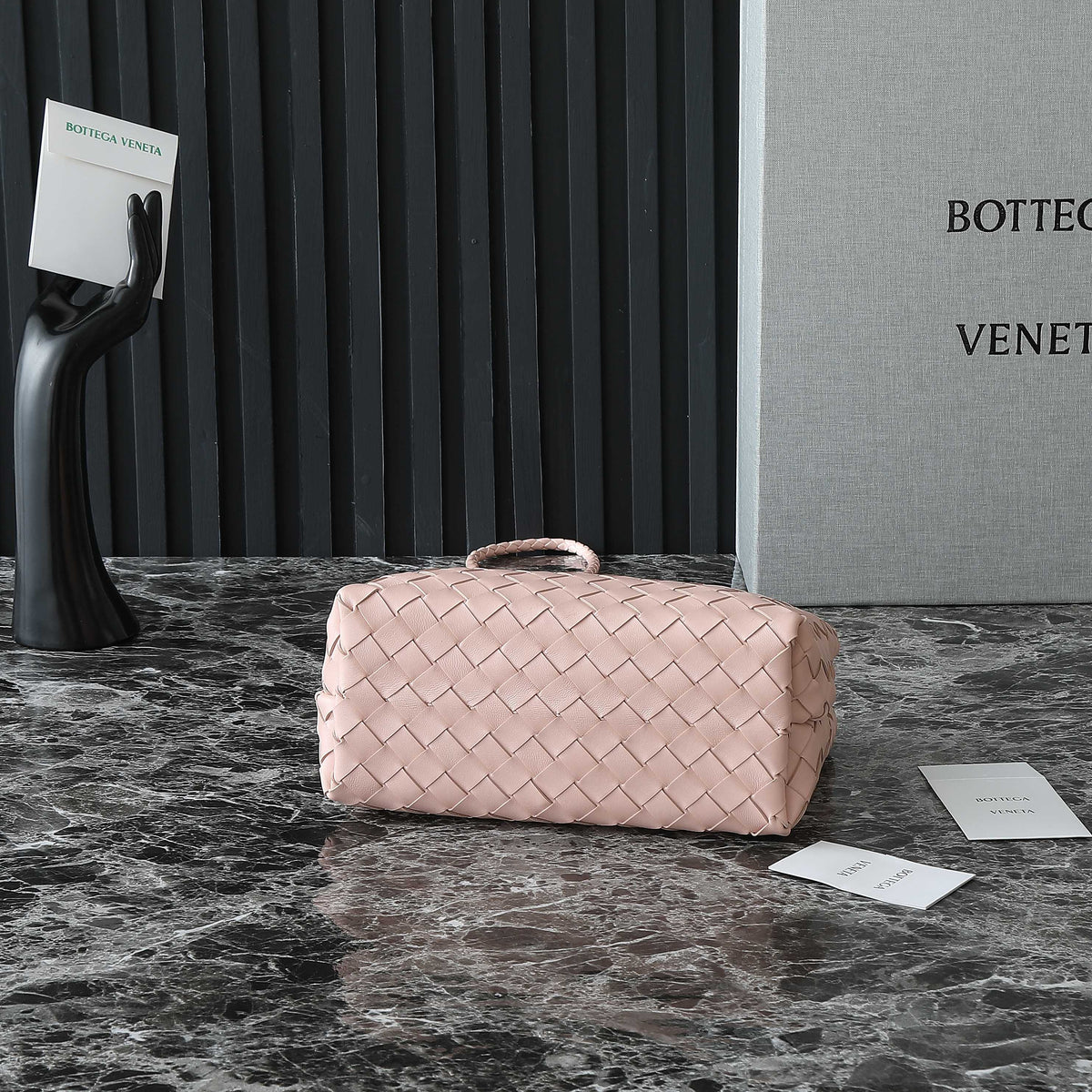 BV Andiamo 25cm Bag Pink Lambskin 242903