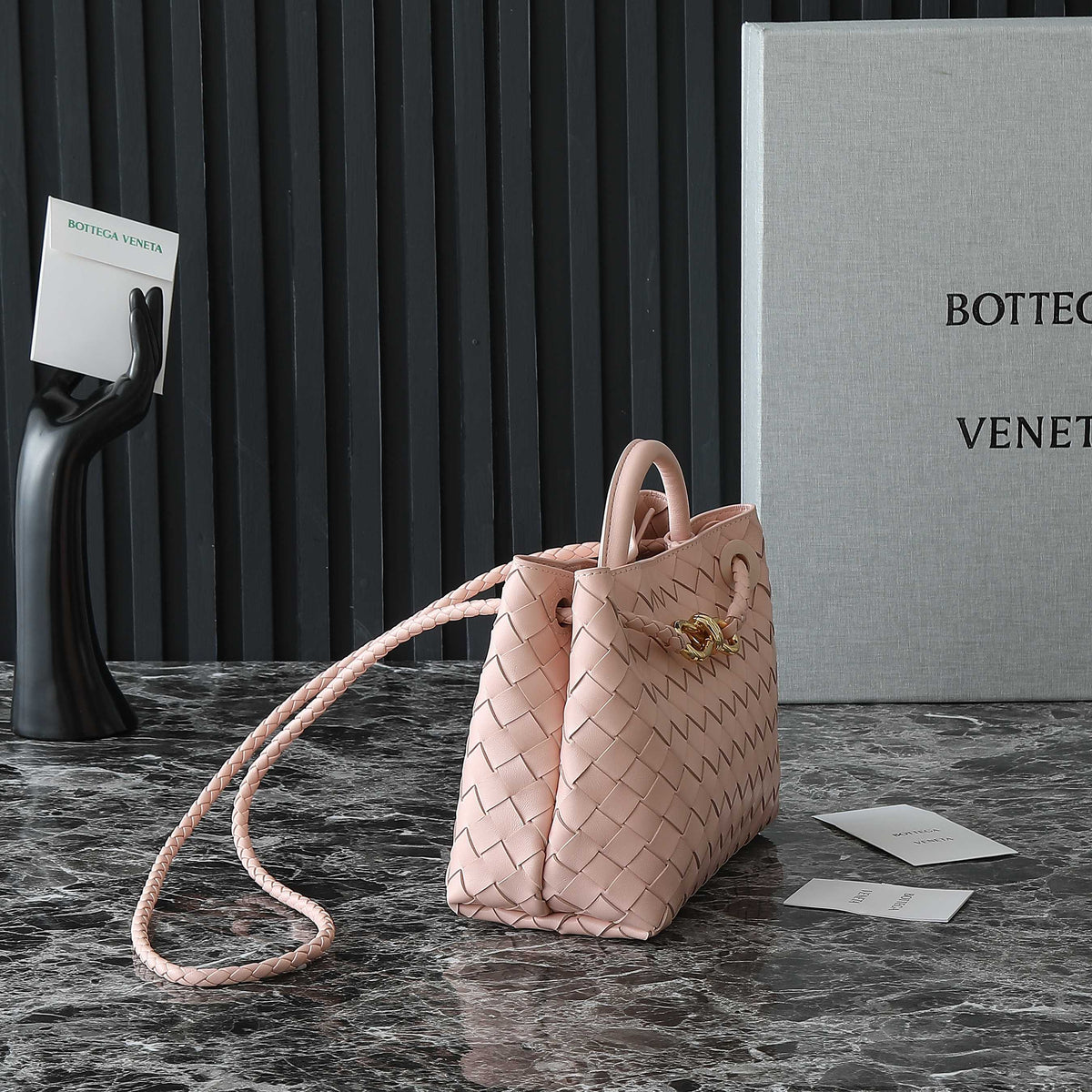 BV Andiamo 25cm Bag Pink Lambskin 242903