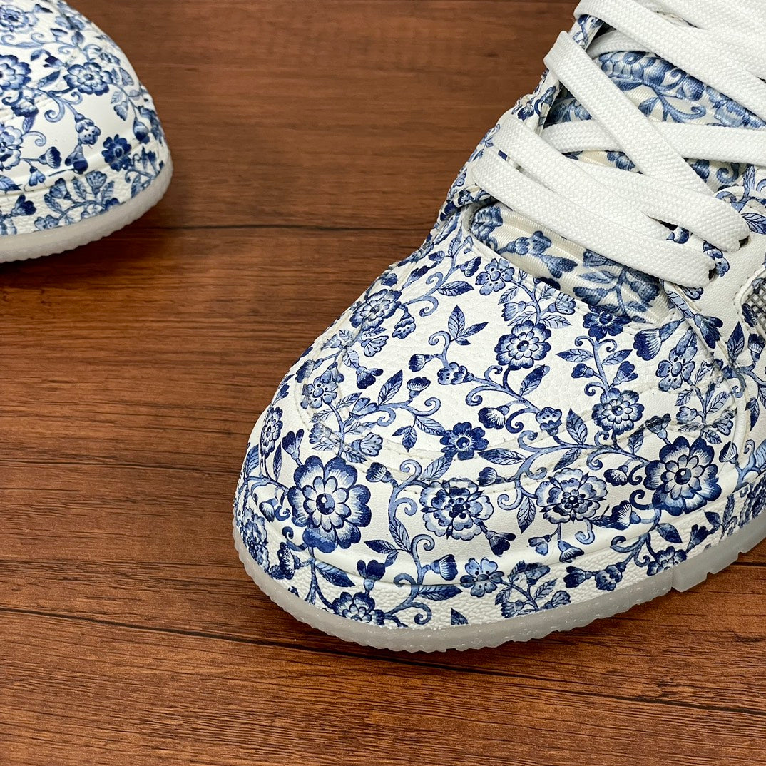 LV TRAINER BLUE MIX WHITE MONOGRAM CALFSKIN