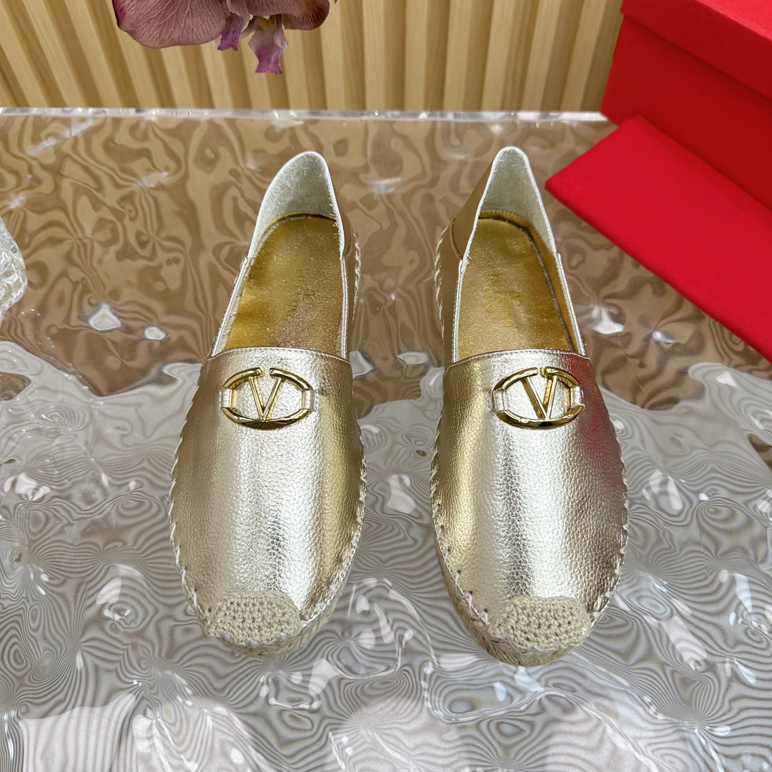 Vlogo Loafer Gold Leather