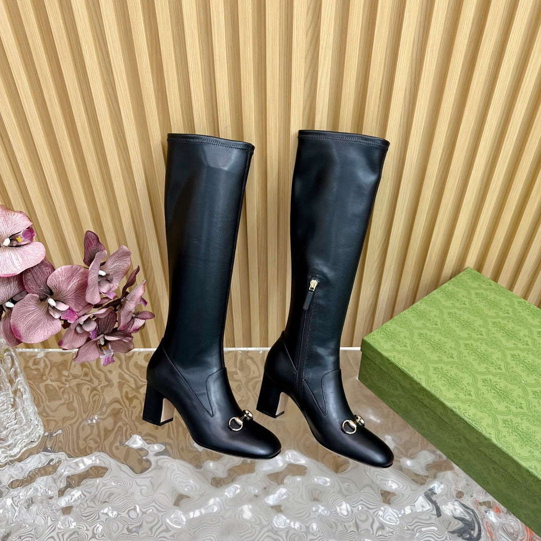 Gucci 2026 Knee-High Boots 65mm Calfskin 949449