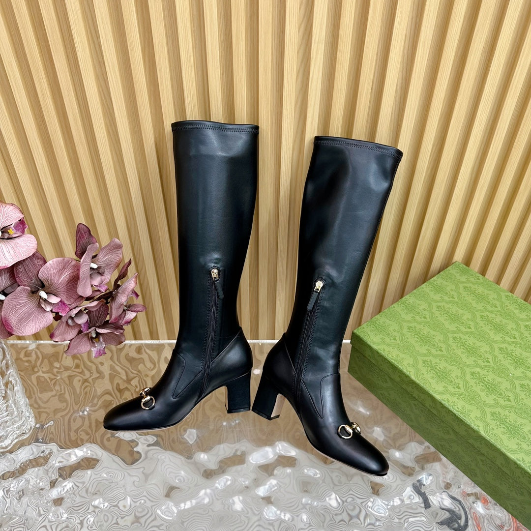 Gucci 2026 Knee-High Boots 65mm Calfskin 949449