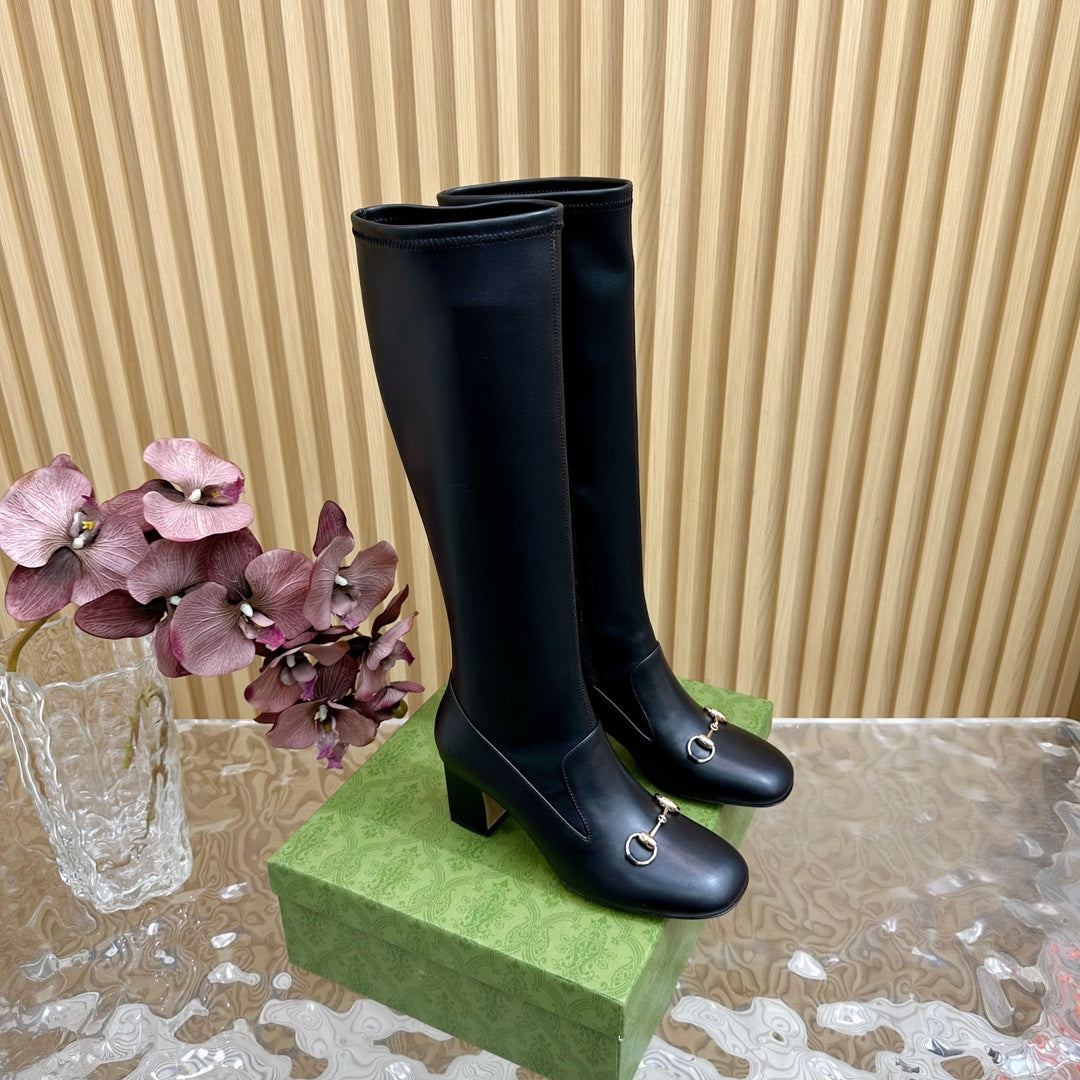 Gucci 2026 Knee-High Boots 65mm Calfskin 949449