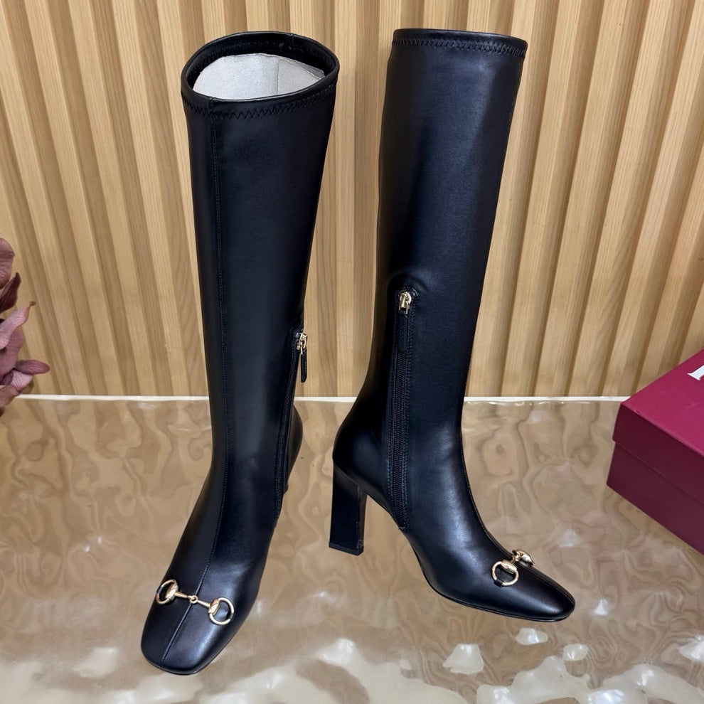 Gucci 2026 Signora Knee-High Boots 85mm Leather 949458