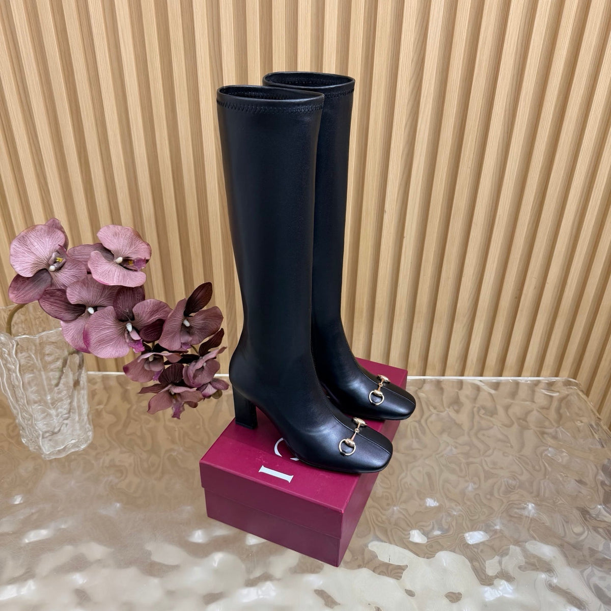Gucci 2026 Signora Knee-High Boots 85mm Leather 949458